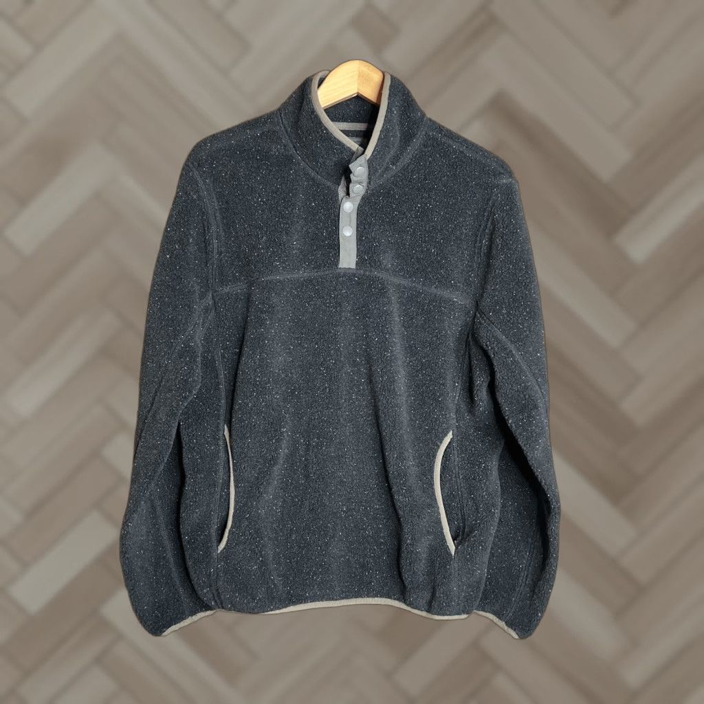 J.Crew J.CREW Nordic Polartec 1/4 Zip Fleece Pullover Gray Black Men’s Medium Pullover Zip 1/4 Stand-Up Collar Size US M / EU 48-50 / 2 - 1 Thumbnail