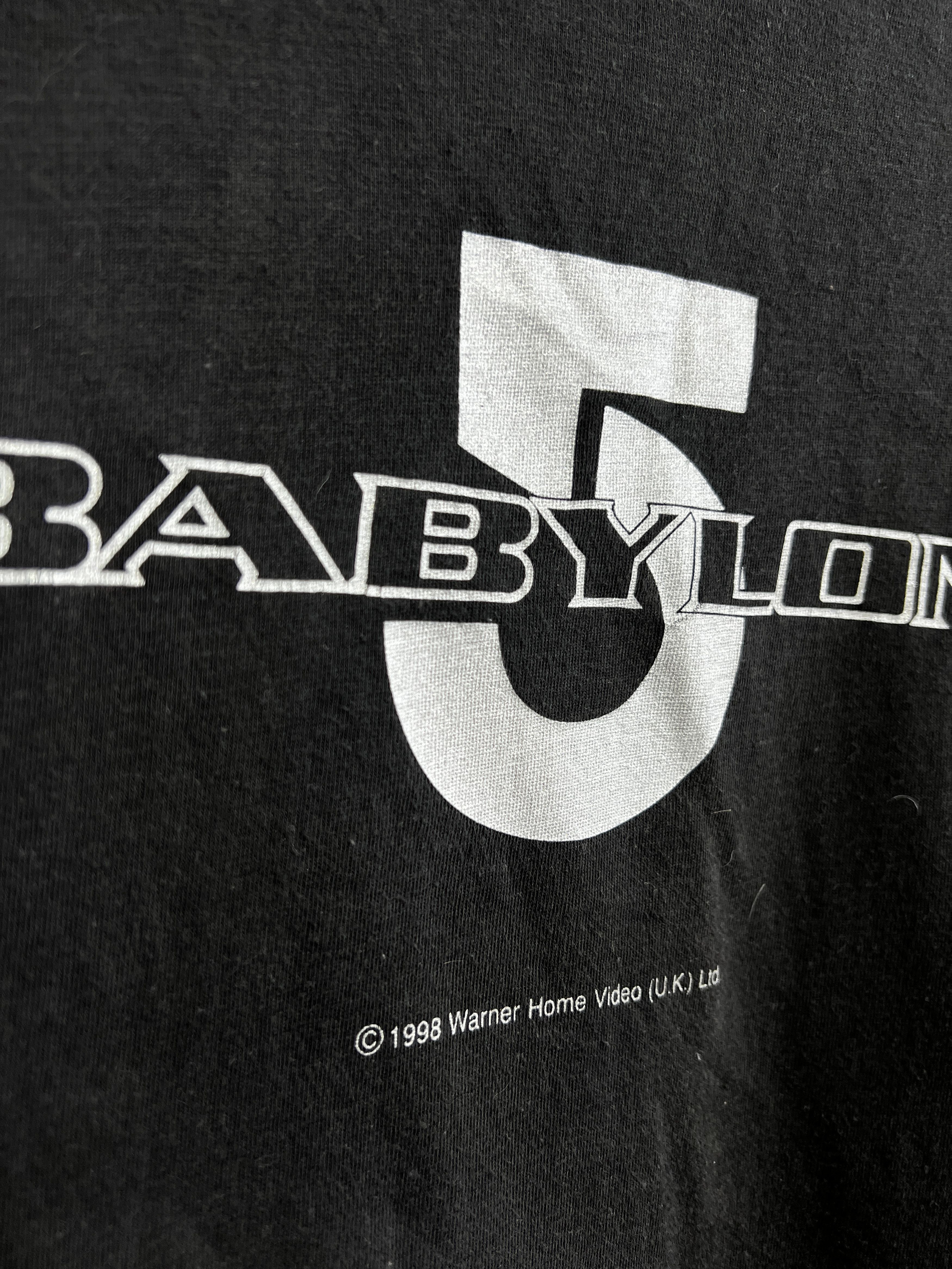 Vintage 1998 Babylon 5 Captain 90s Movie T-Shirt Size US XL / EU 56 / 4 - 2 Thumbnail