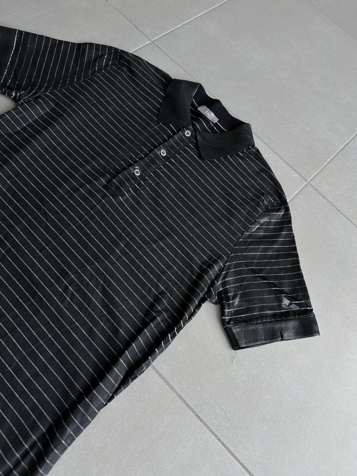 Dior × Hedi Slimane Dior Homme AW03 "Luster" Waxed polo Size US L / EU 52-54 / 3 - 8 Thumbnail