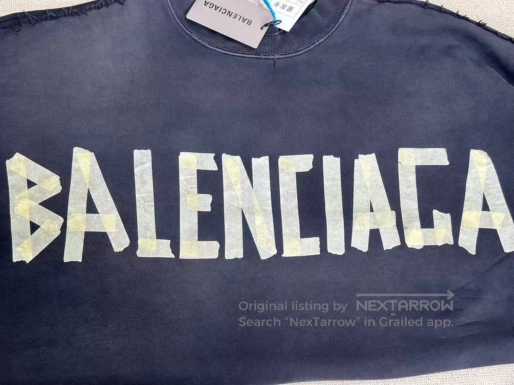 Balenciaga Balenciaga Letter Print Crewneck Long-Sleeve Sweatshirt. Size US XL / EU 56 / 4 - 3 Thumbnail
