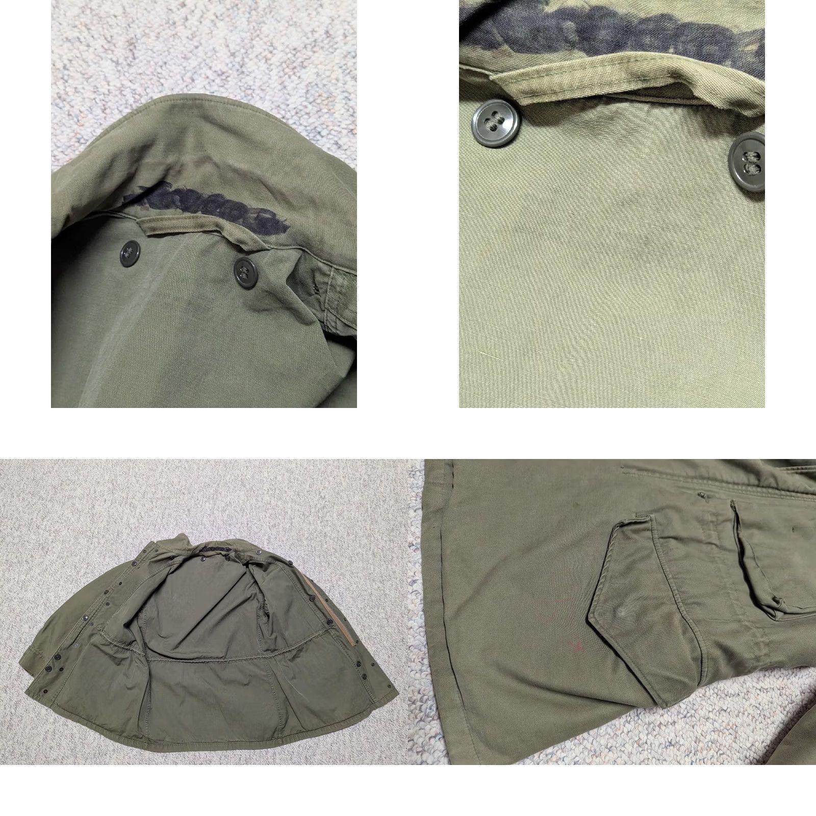Vintage VINTAGE US ARMY M1943 40 Field Jacket Green Cotton M-43 Jacket Mens M White? Size US M / EU 48-50 / 2 - 8 Thumbnail