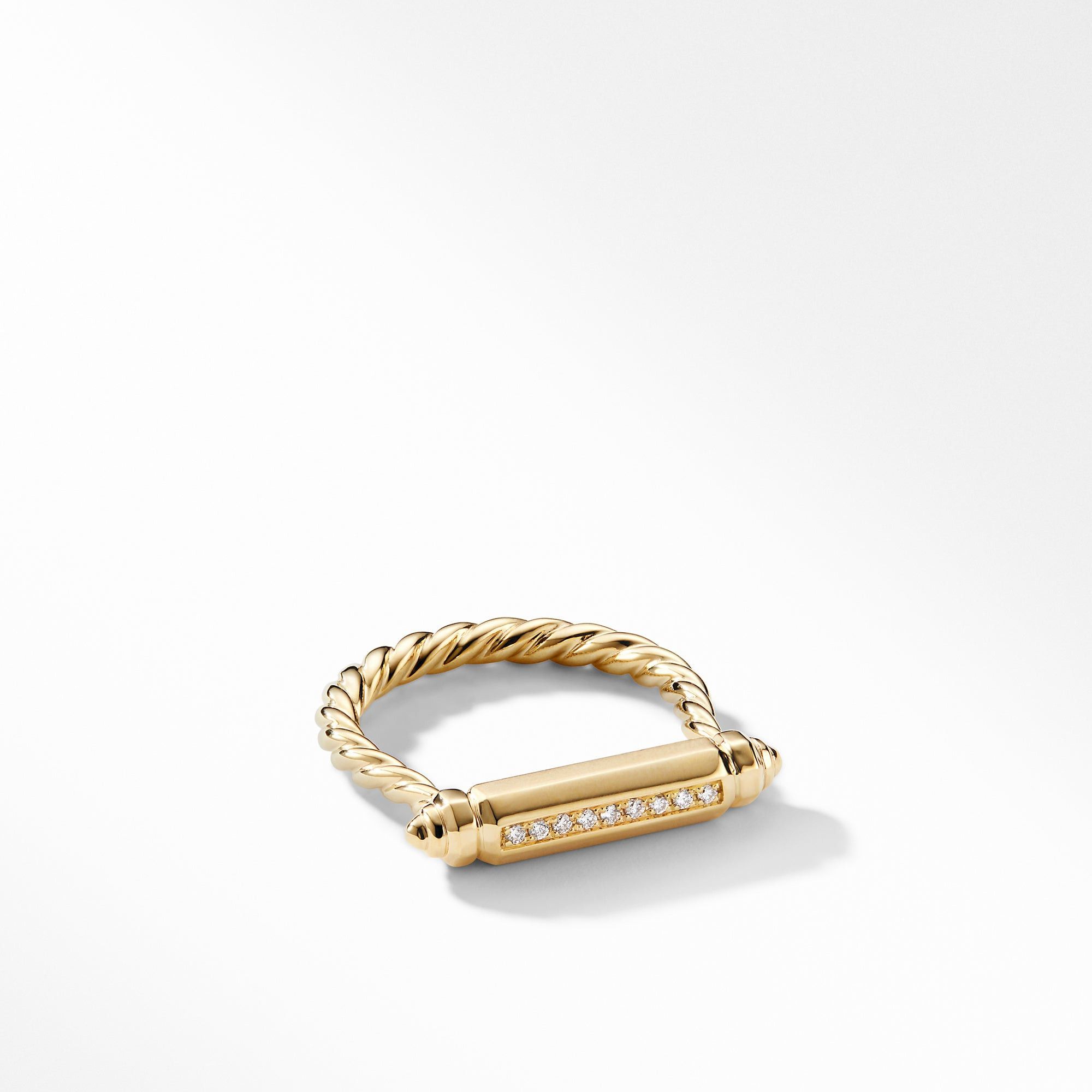 David Yurman o1s1wg111025 R13577D/Size 6 /Lexington Barrel Ring in Golden Size ONE SIZE - 1 Thumbnail