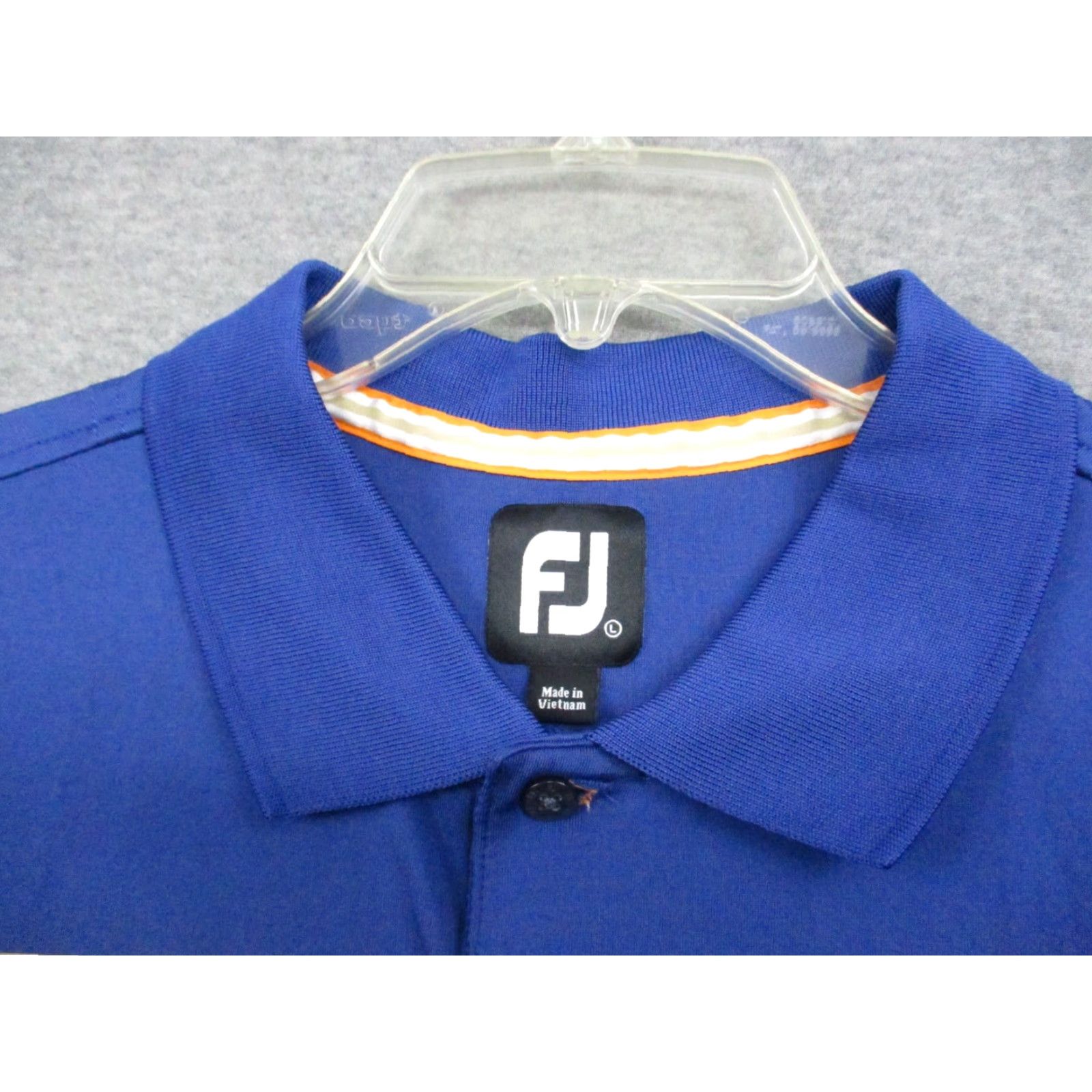 Footjoy Footjoy FJ Polo Shirt Large Men's Short Sleeve Golf Blue Stretch Polo Shirt Size US L / EU 52-54 / 3 - 3 Thumbnail