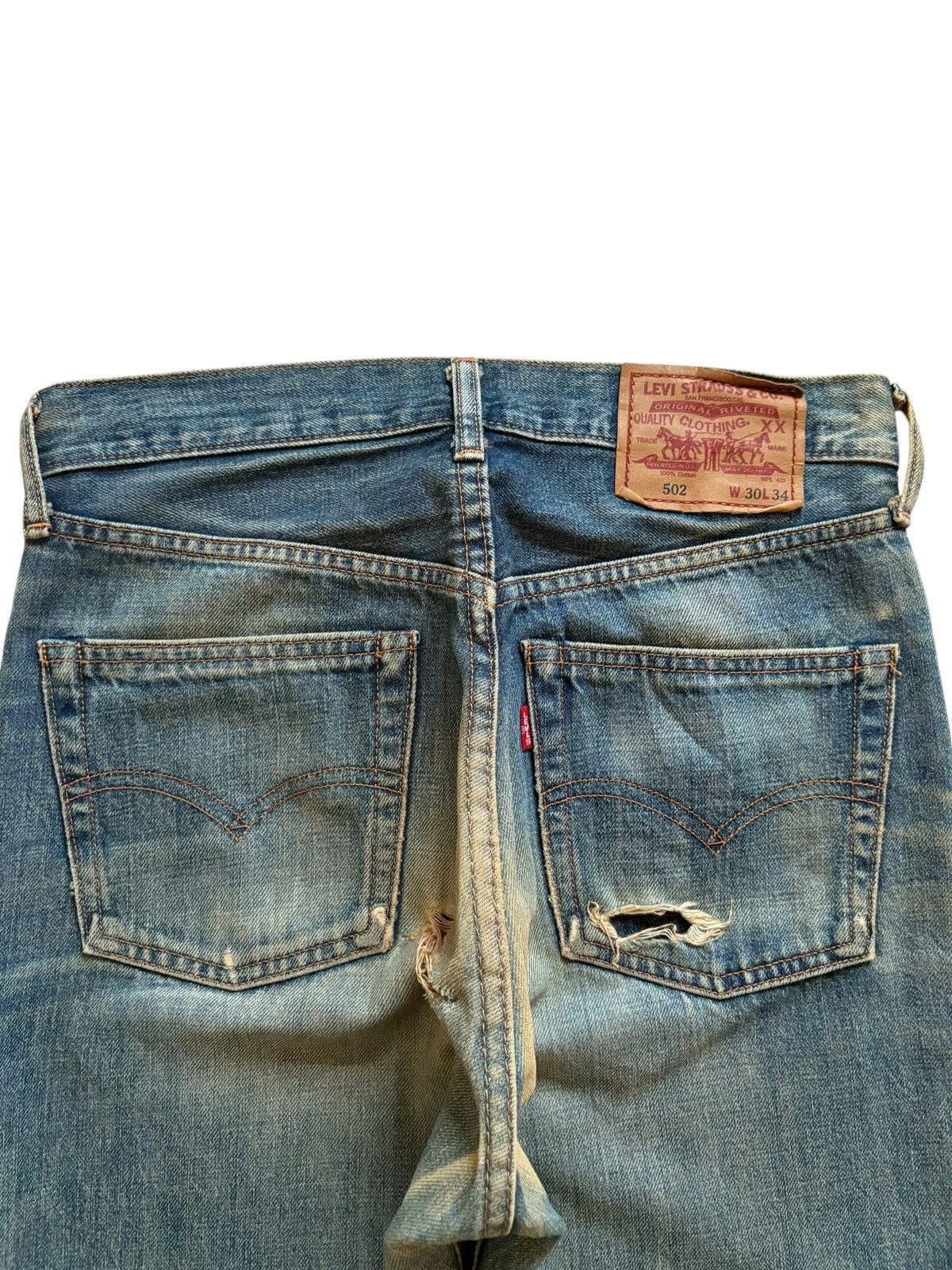 Levi's Vintage 80s Levis 502 Big E Mud Wash Japanese Selvedge Jeans Size US 30 / EU 46 - 9 Thumbnail