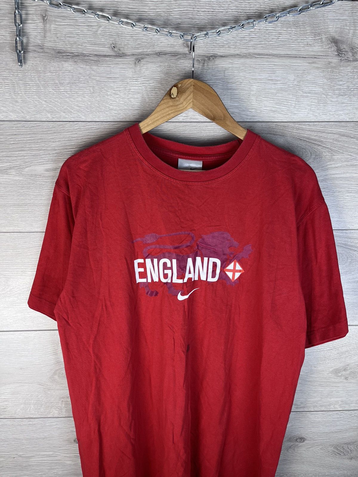 Vintage Vintage t-shirt Nike England #9 Rooney drill size L Size US L / EU 52-54 / 3 - 6 Thumbnail