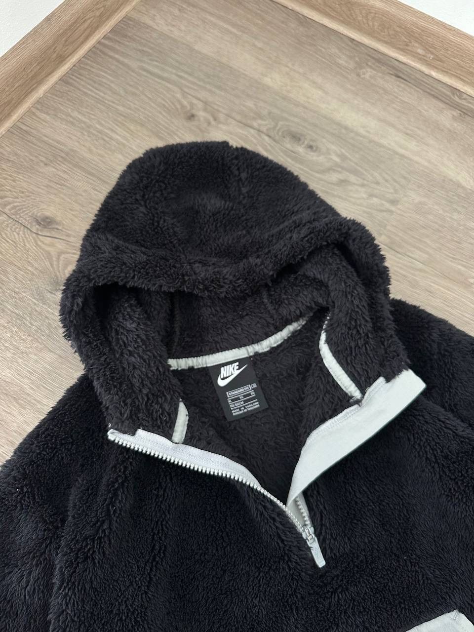 Nike × Nike ACG × Vintage Vintage Nike Sherpa Black Ninja Fleece Hoodie Size M / US 6-8 / IT 42-44 - 7 Thumbnail