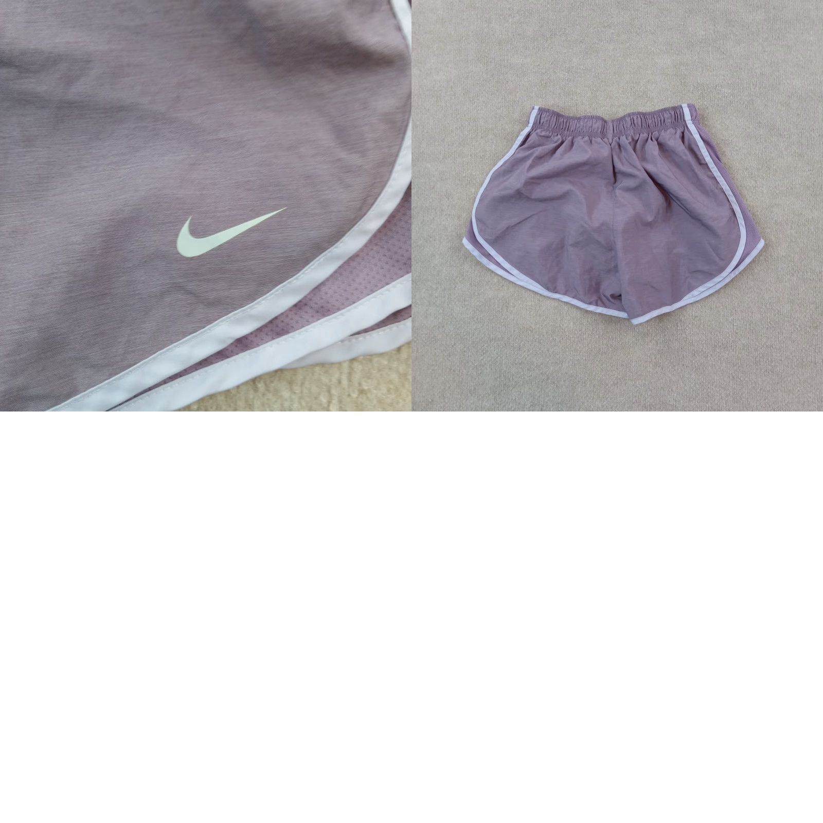 Nike Nike Dri-Fit Running Shorts Womens Small Purple Lined Elastic Waist Size 23" - 8 Thumbnail