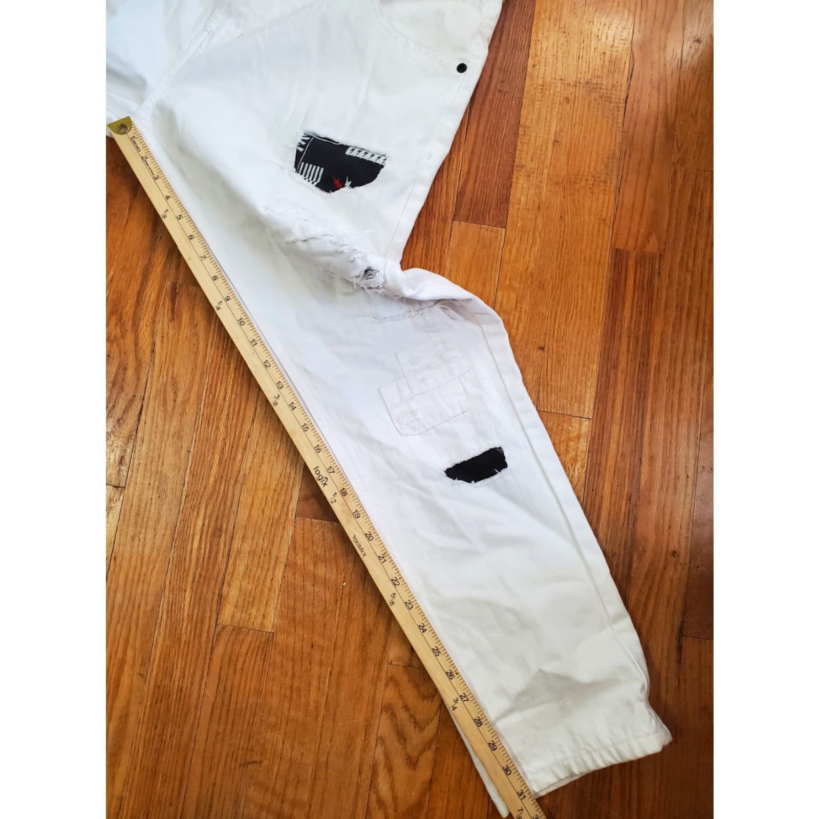 Southpole VINTAGE Southpole Patchwork White Jeans Men 40x32 Hip Hop Denim Straight Junior? Size US 40 / EU 56 - 7 Thumbnail