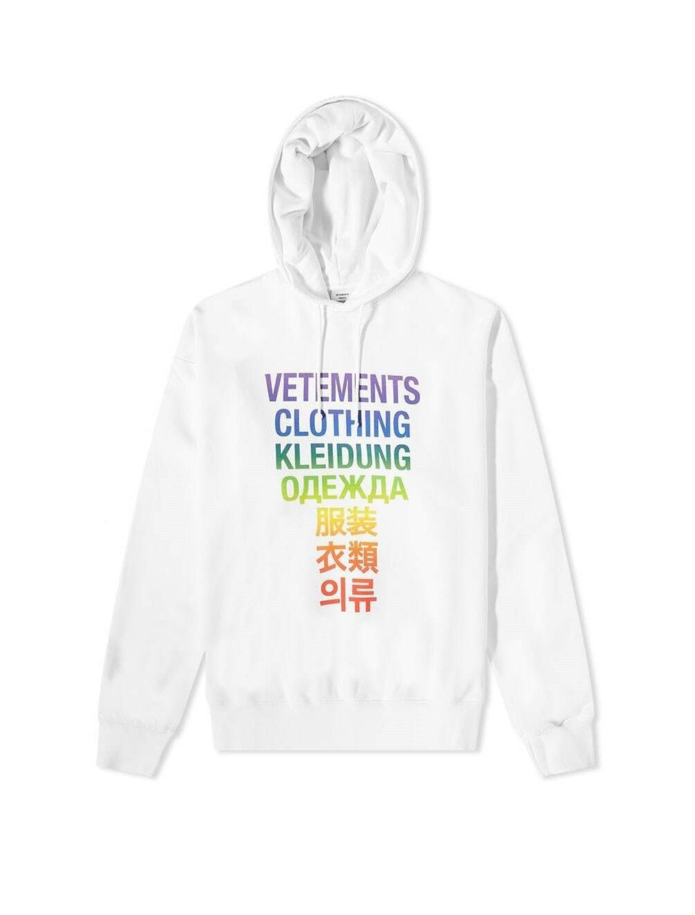 Vetements Vetements Translation Hoodie - White Rainbow Size US XL / EU 56 / 4 - 17 Thumbnail