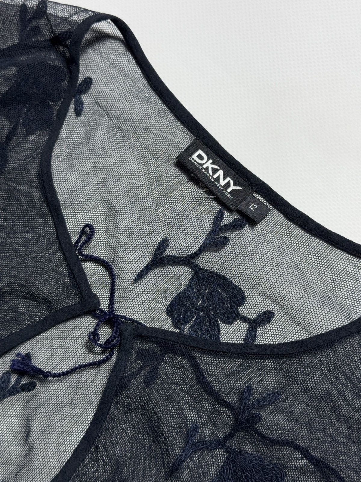 DKNY DKNY Beautiful Flower Mesh Blouse Size L / US 10 / IT 46 - 5 Thumbnail
