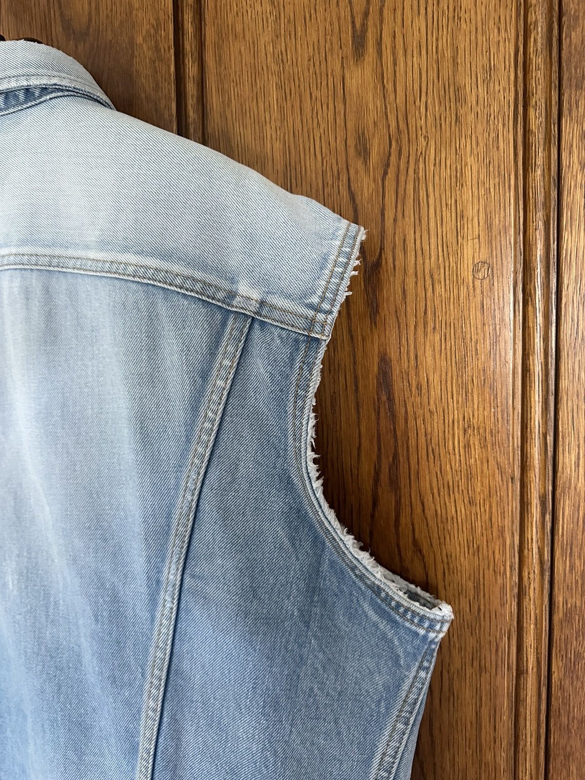 Saint Laurent Paris Ss16 Surf Sound Saint Laurent grail sleeveless denim jacket Size US XL / EU 56 / 4 - 20 Thumbnail
