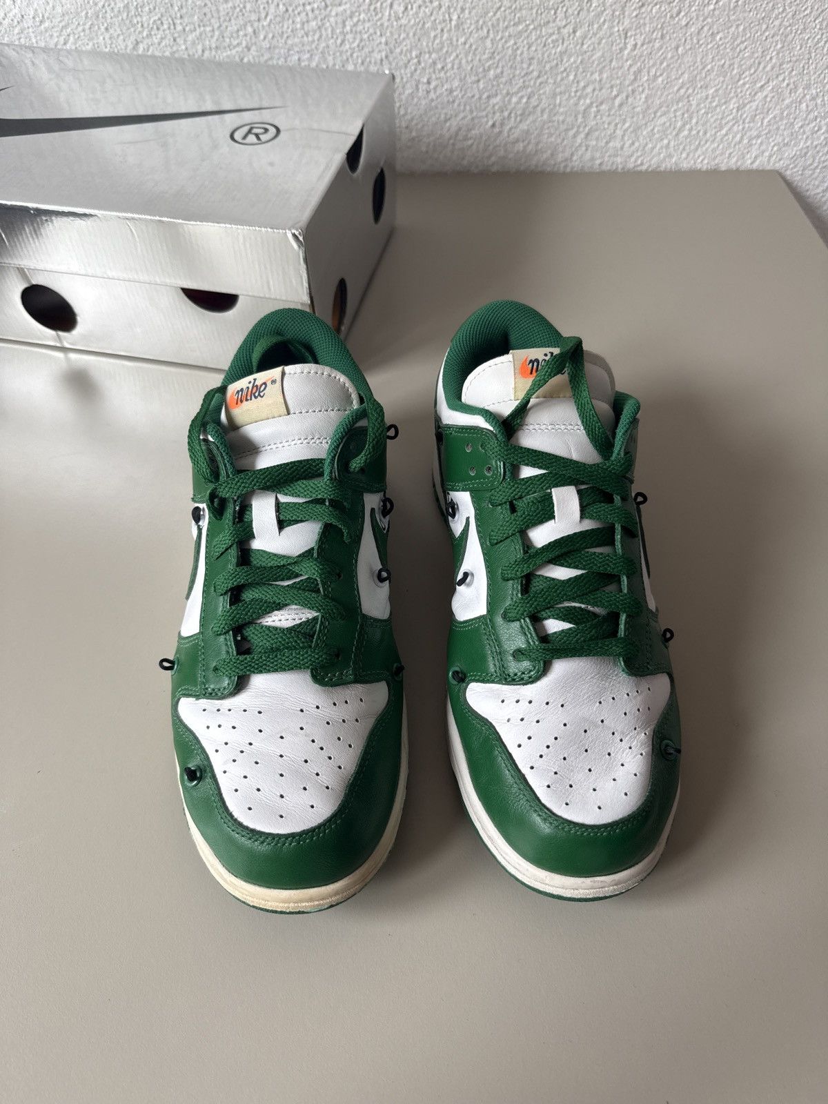 Nike × Off-White Nike Dunk Low Off White Pine Green Size US 8 / EU 41 - 4 Thumbnail