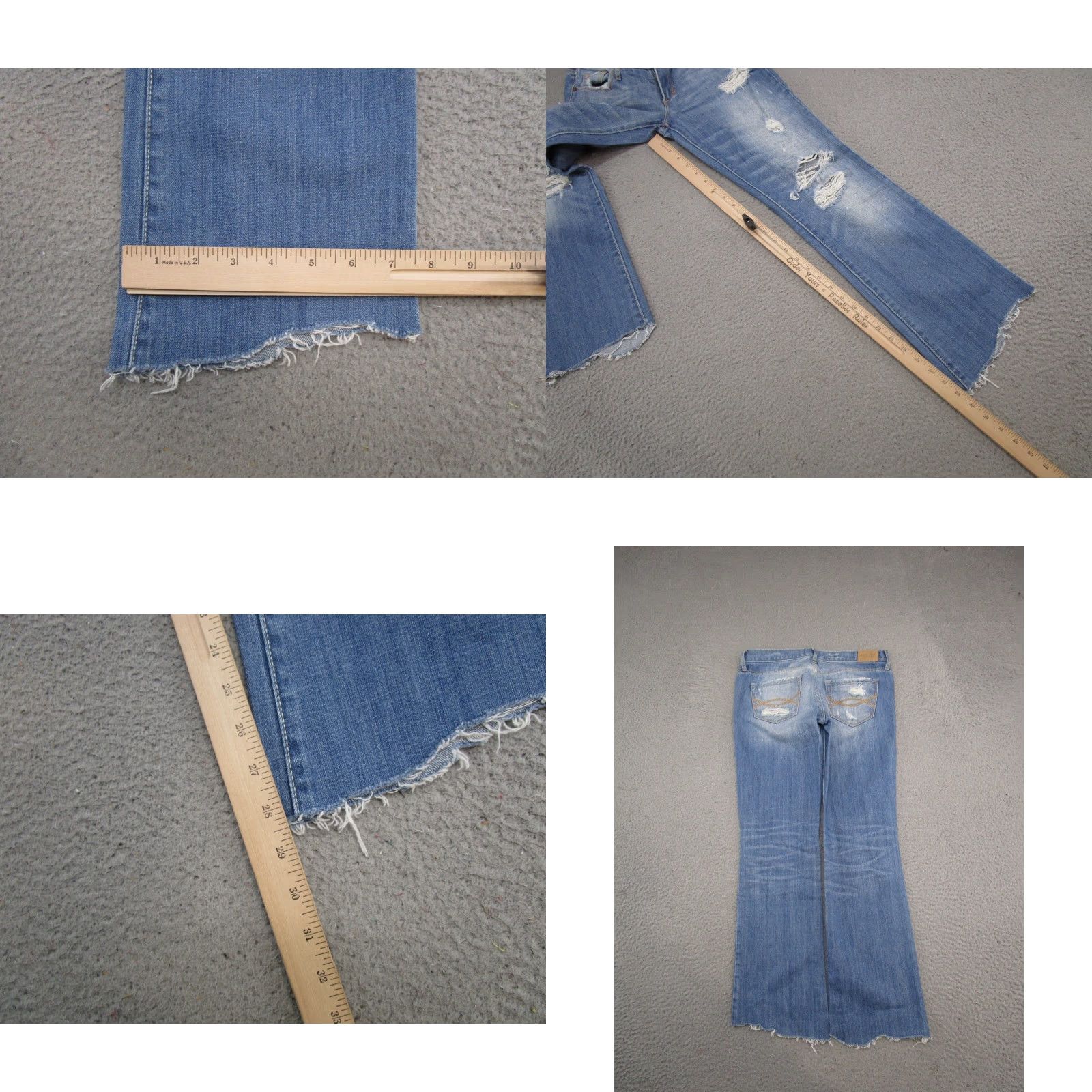 Abercrombie & Fitch VTG Abercrombie & Fitch Distressed Straight Leg Jeans Women's Size 2 Blue Denim 5-Pocket Design 90s Style Jeans Womens Size 2 Size 26" / US 2 / IT 38 - 8 Thumbnail