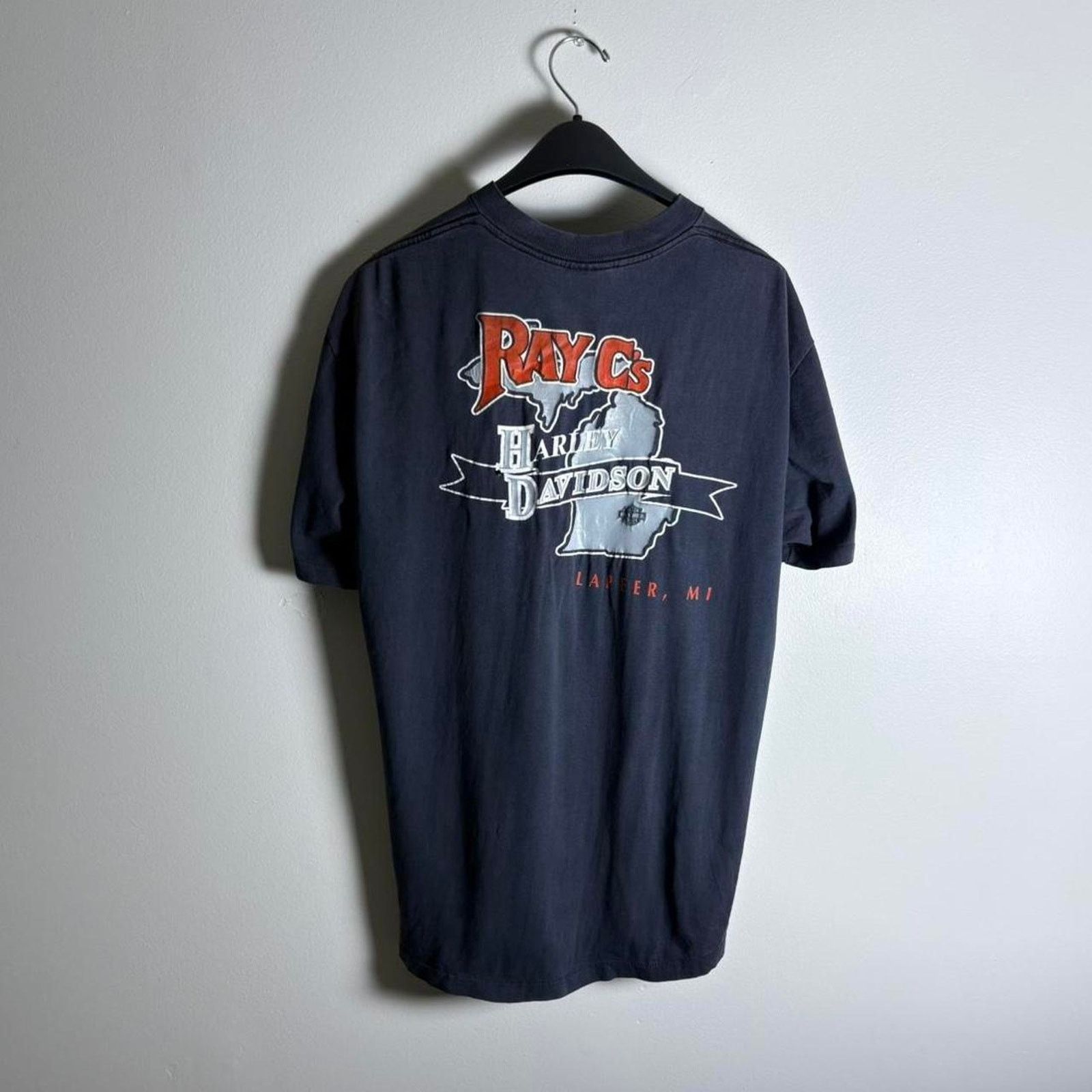 Harley Davidson Vintage harley davidson sun faded black pocket t-shirt usa Size US XXL / EU 58 / 5 - 3 Thumbnail