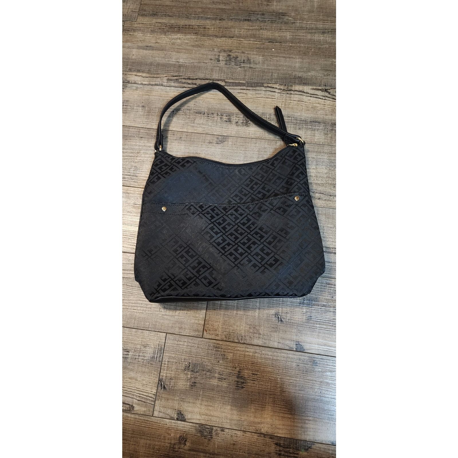 Tommy Hilfiger Tommy Hilfiger Black On Black Handbag Purse Some Wear Y Size ONE SIZE - 1 Thumbnail