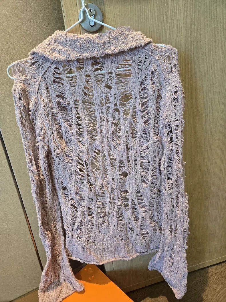 Acne Studios Acne Studios Pink Open-Weave Cardigan Size XS / US 0-2 / IT 36-38 - 5 Thumbnail