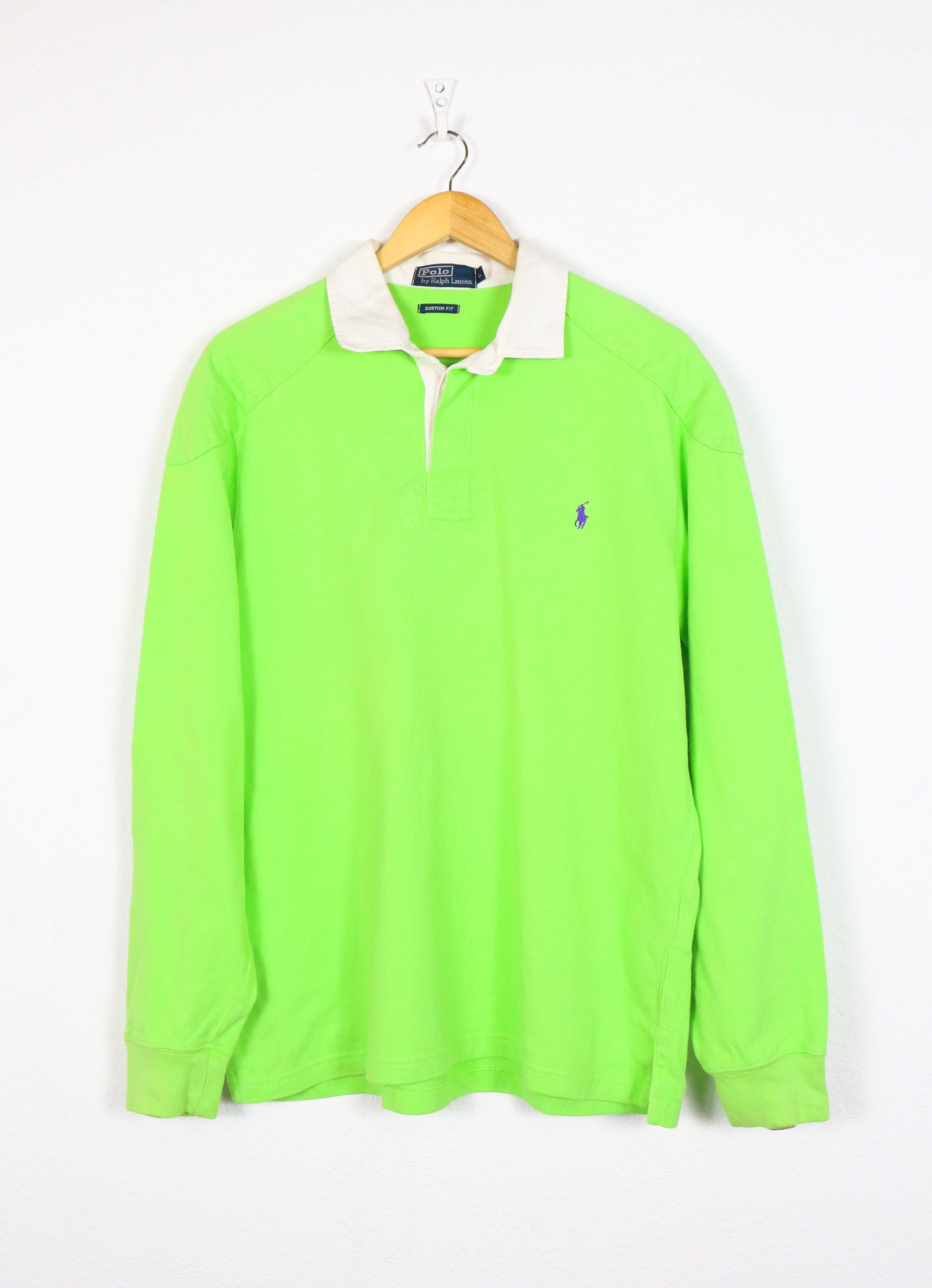 Rugby Ralph Lauren Vintage Polo Ralph Lauren Logo Rugby Polo Shirt Green Size US L / EU 52-54 / 3 - 1 Thumbnail