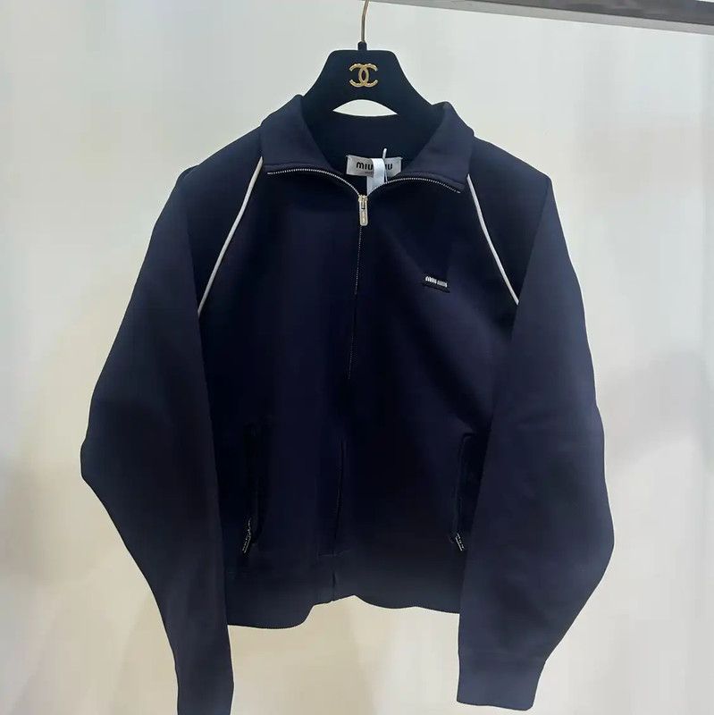 Miu Miu Miu Miu Women's Dark Blue Jacket 0089 Size M / US 6-8 / IT 42-44 - 1 Thumbnail