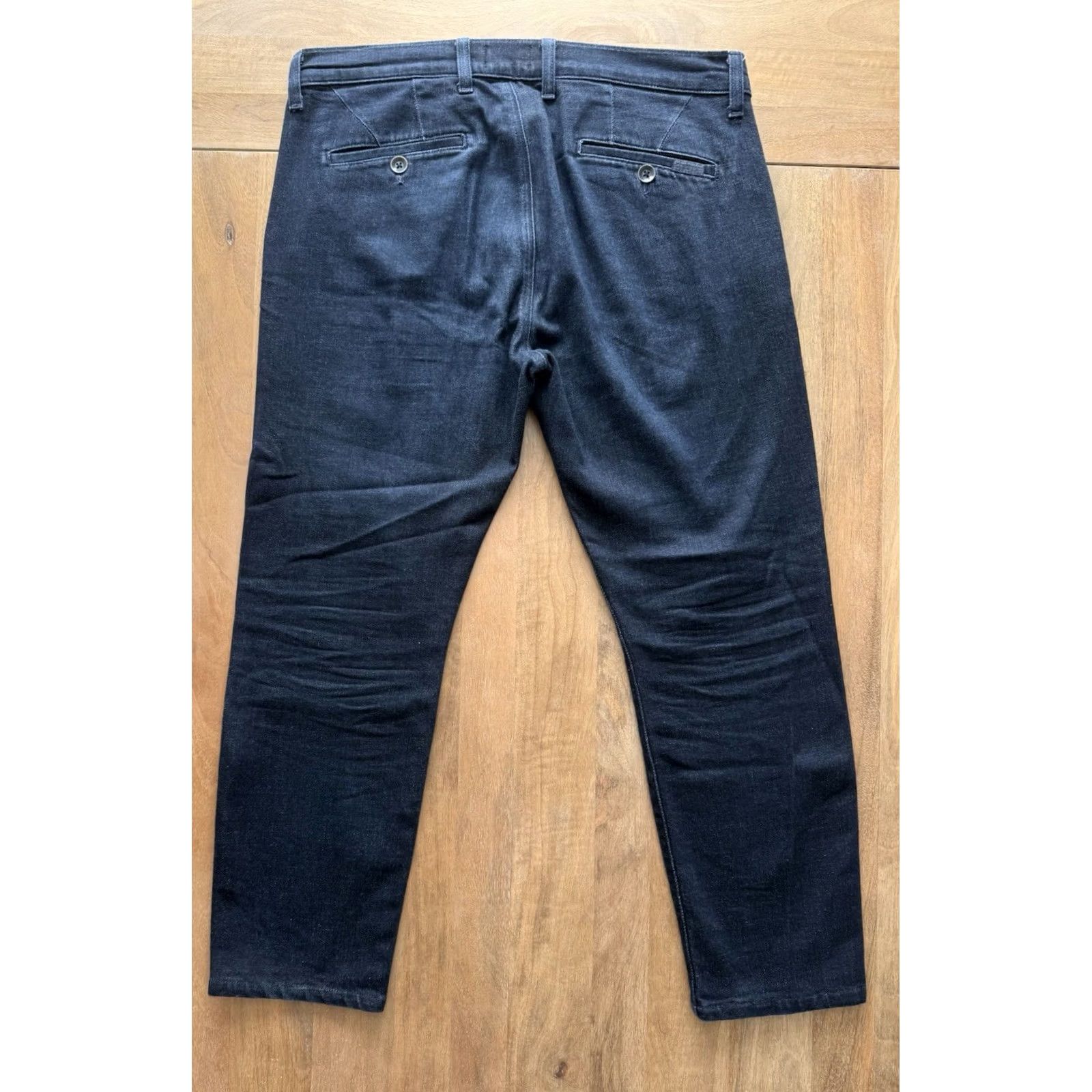 7 For All Mankind 7 For All Mankind Slim Chino Cropped Jeans Womens 38x27 Dark Wash Premium Denim Size 26" / US 2 / IT 38 - 2 Thumbnail