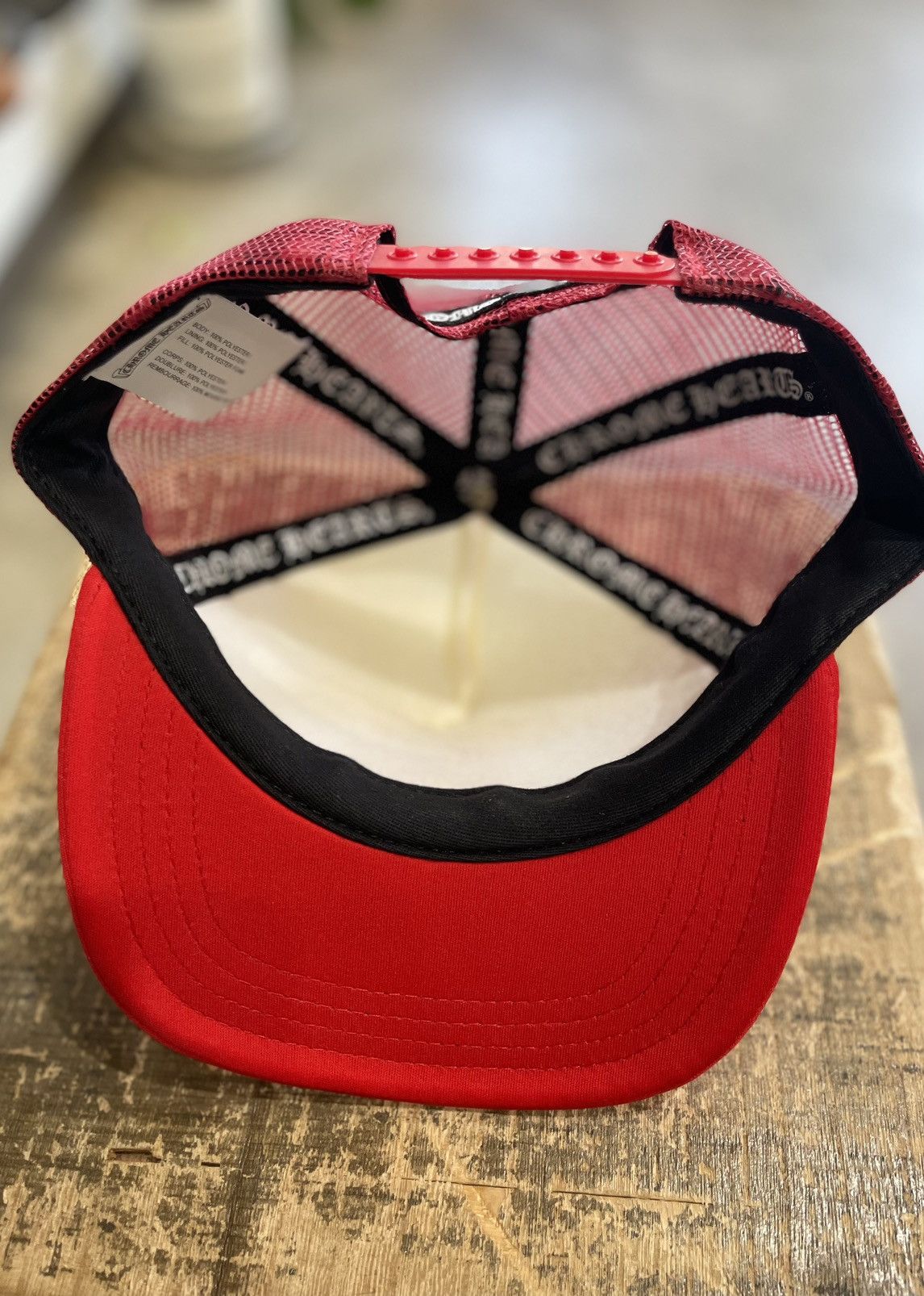 Chrome Hearts Chrome Hearts Chrome Hearts Eye Chart Trucker Hat Red Size ONE SIZE - 5 Thumbnail