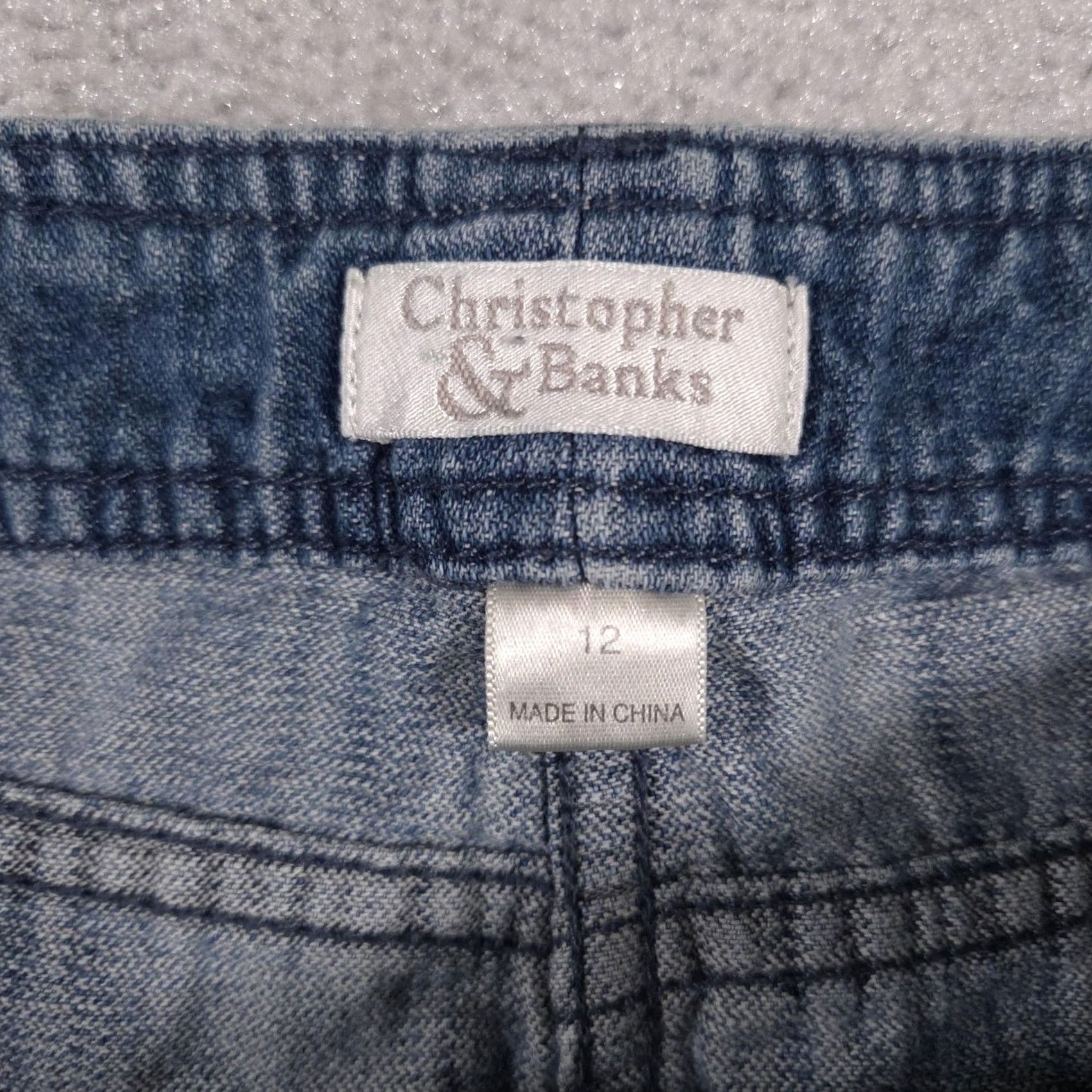 Vintage Christopher & Banks Cargo Capri Jeans Womens 12 Denim Casual Size 34" / US 12 / IT 48 - 6 Thumbnail