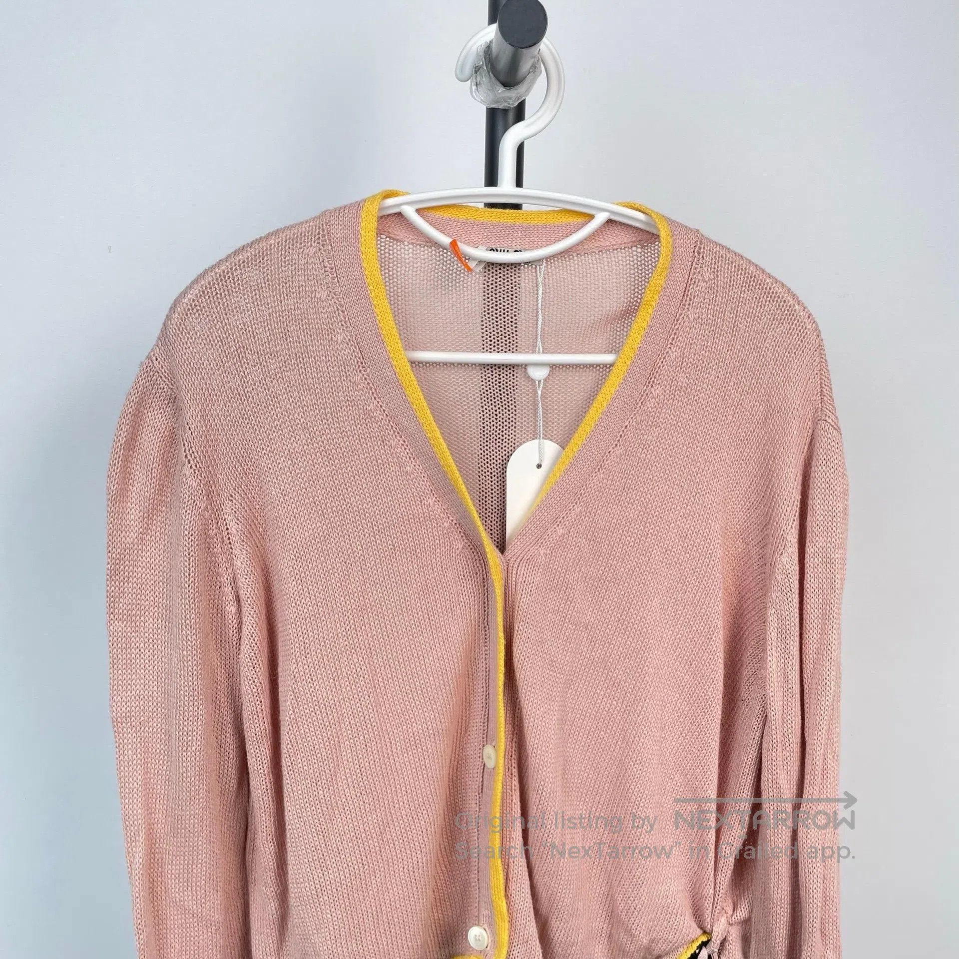 Miu Miu Miu Miu Spring and Autumn Pink Knit Cardigan| Size XS / US 0-2 / IT 36-38 - 2 Thumbnail