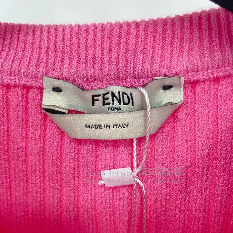 Fendi Fendi Pink Knit Top Size XXS / US 00 / IT 34 - 5 Thumbnail