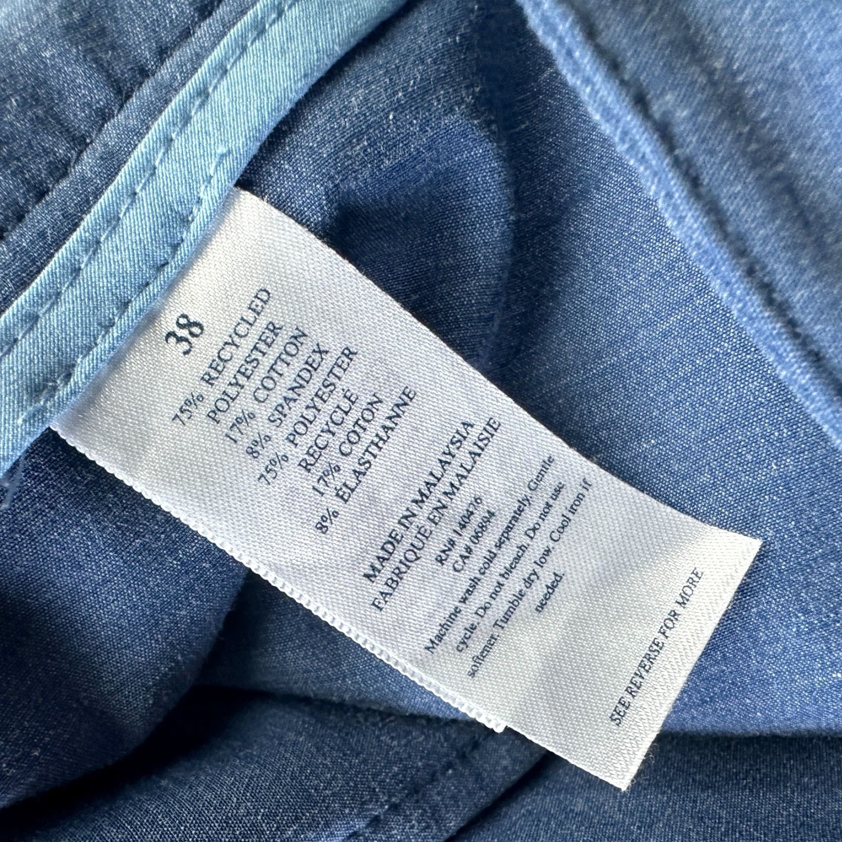 Faherty Faherty Shorts Mens 38 Blue Chino All Day Performance Drawstring 7" Size US 38 / EU 54 - 5 Thumbnail