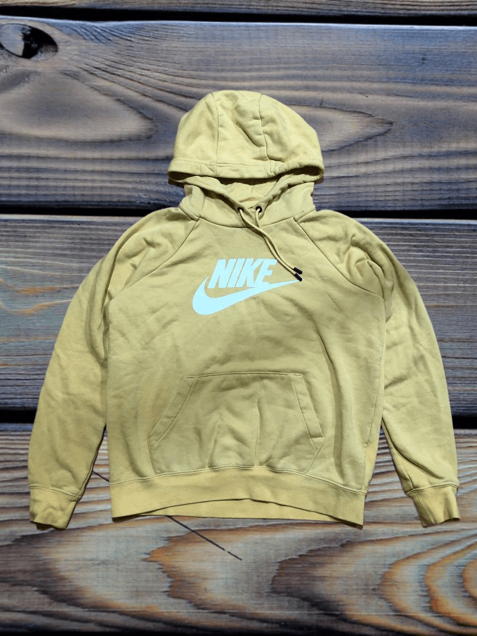 Nike Nike Men's Yellow Pullover Hoodie Fleece Logo Sweatshirt Size US S / EU 44-46 / 1 - 1 Thumbnail