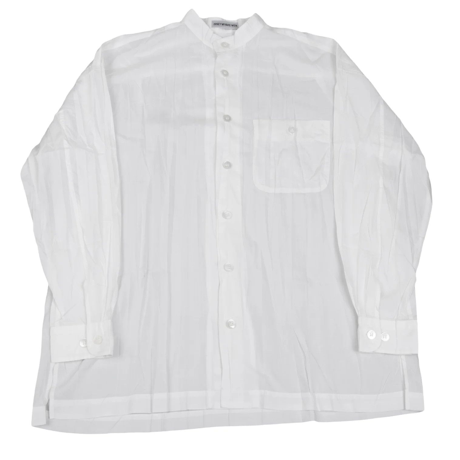 Issey Miyake Mao Collar Shirt in White, Size S Size US S / EU 44-46 / 1 - 1 Thumbnail