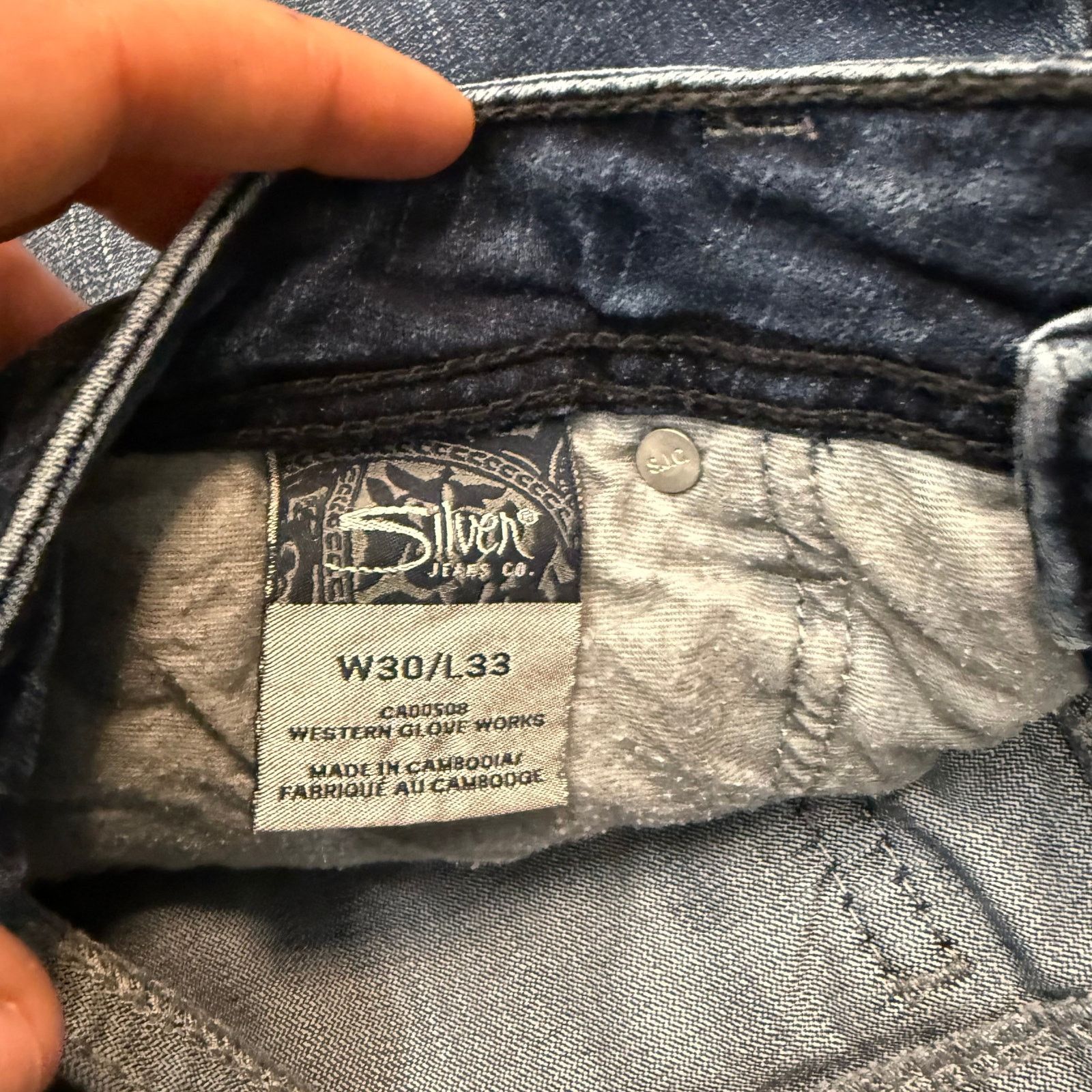 Silver Jeans Co. Bootcut Jeans with Chunky Stitching | 30 | Aiko Baby Boot Size 30" / US 8 / IT 44 - 3 Thumbnail