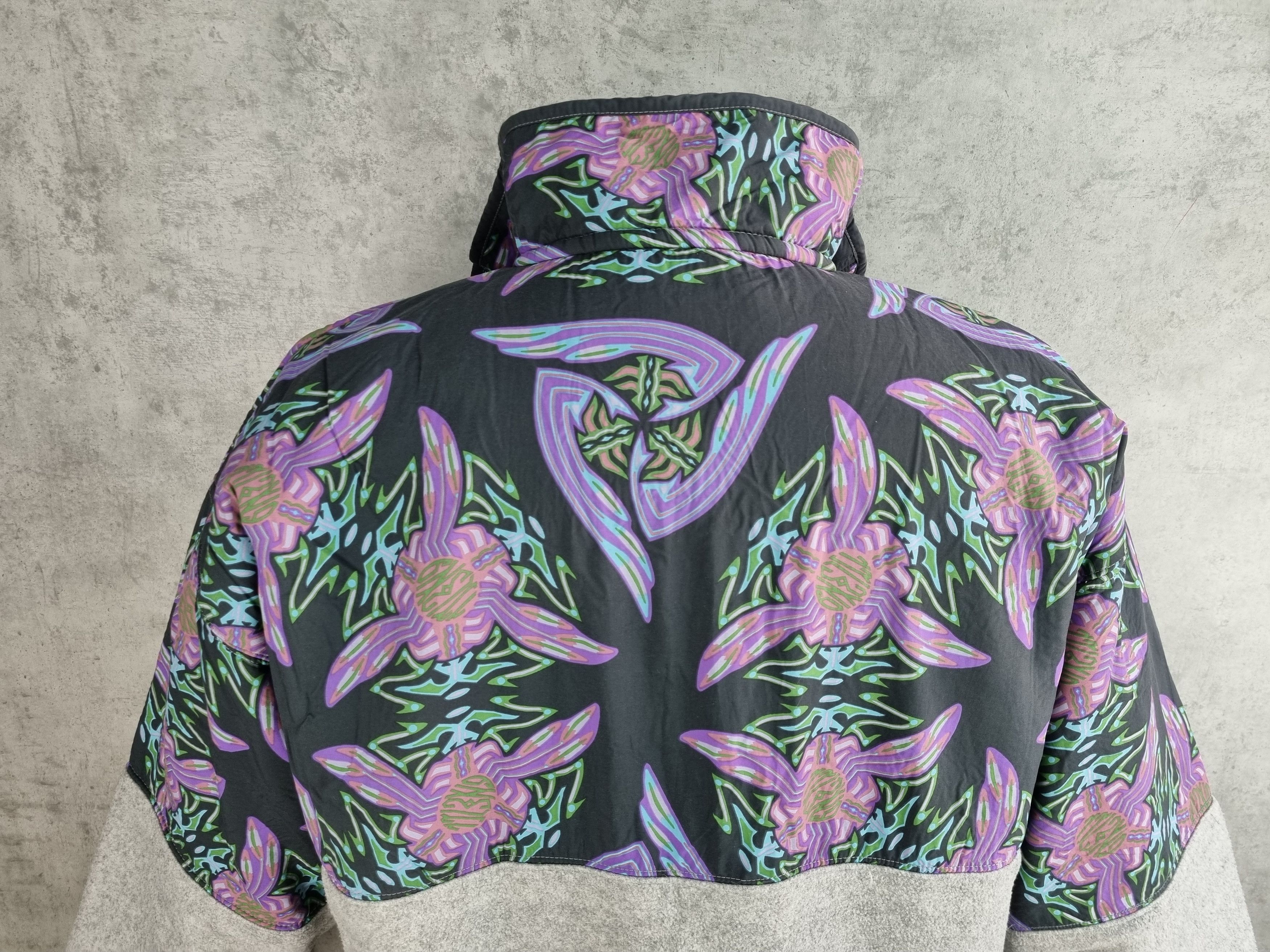 O'Neill × Vintage 80s Vintage ONeill Fleece Nylon Abstract Fractals Pullover Size US L / EU 52-54 / 3 - 12 Thumbnail