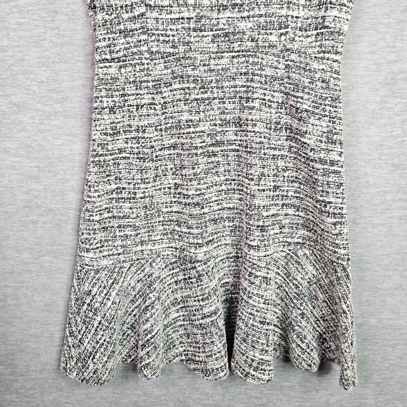 AQUA AQUA Dress Short Sleeve Tweed Ruffle Hem Multicolor L New Womens Juniors Size L Casual Party/Cocktail A-Line Dress Size 36" / US 14 / IT 50 - 6 Thumbnail