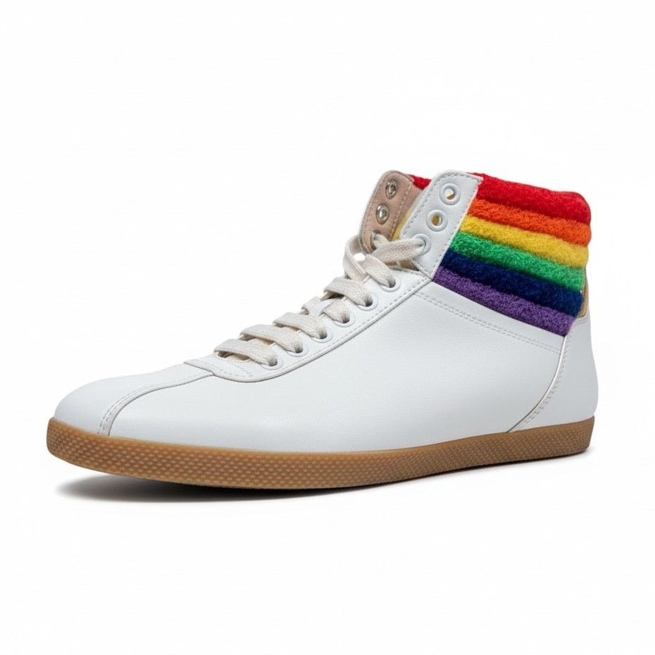 Gucci Gucci Rainbow Bambi Men's 4.5 Women's 6 High Top Sneakers Size US 6 / IT 36 - 1 Thumbnail