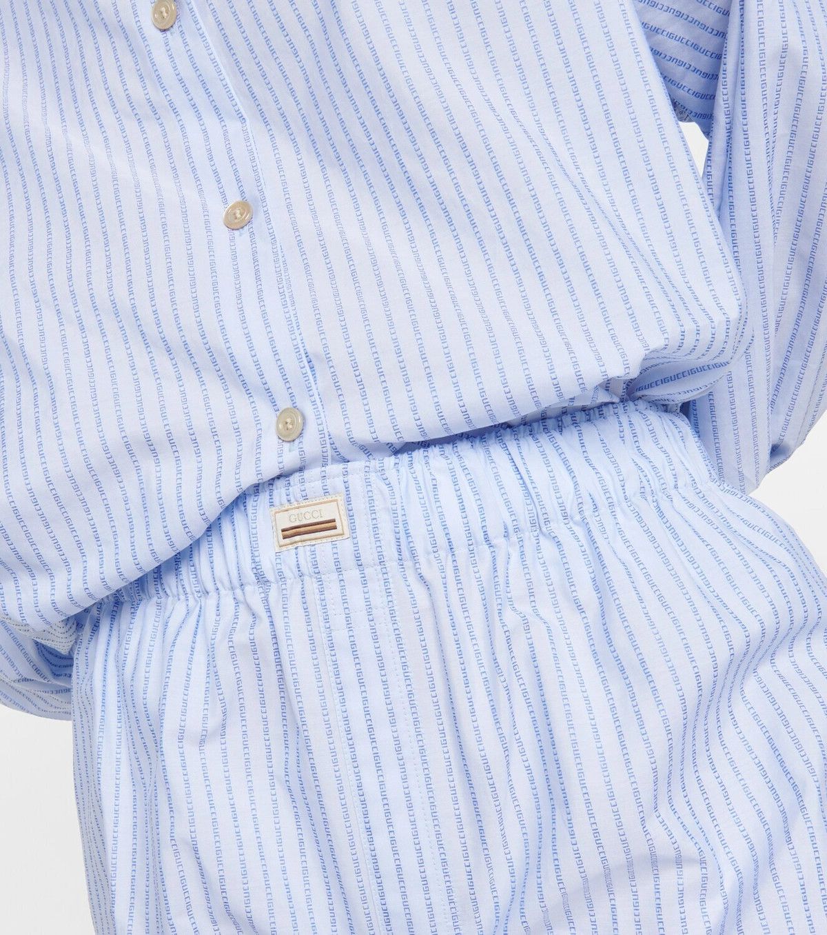 Gucci oc11z0126 Cotton Poplin Shorts In Blue Size 26" / US 2 / IT 38 - 3 Thumbnail
