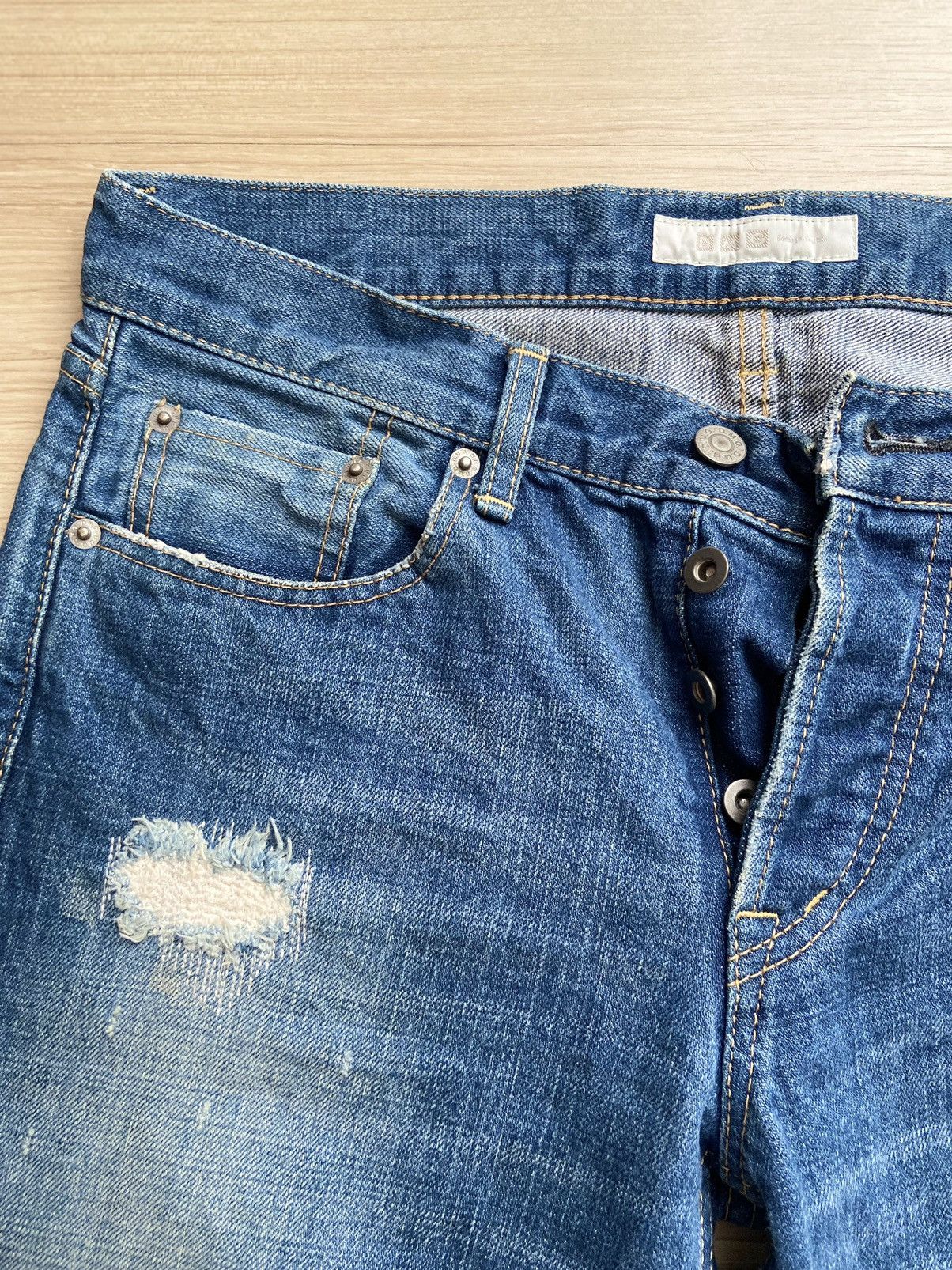 Japanese Brand D.m.g / DM Gye distressed denim Size US 32 / EU 48 - 2 Thumbnail