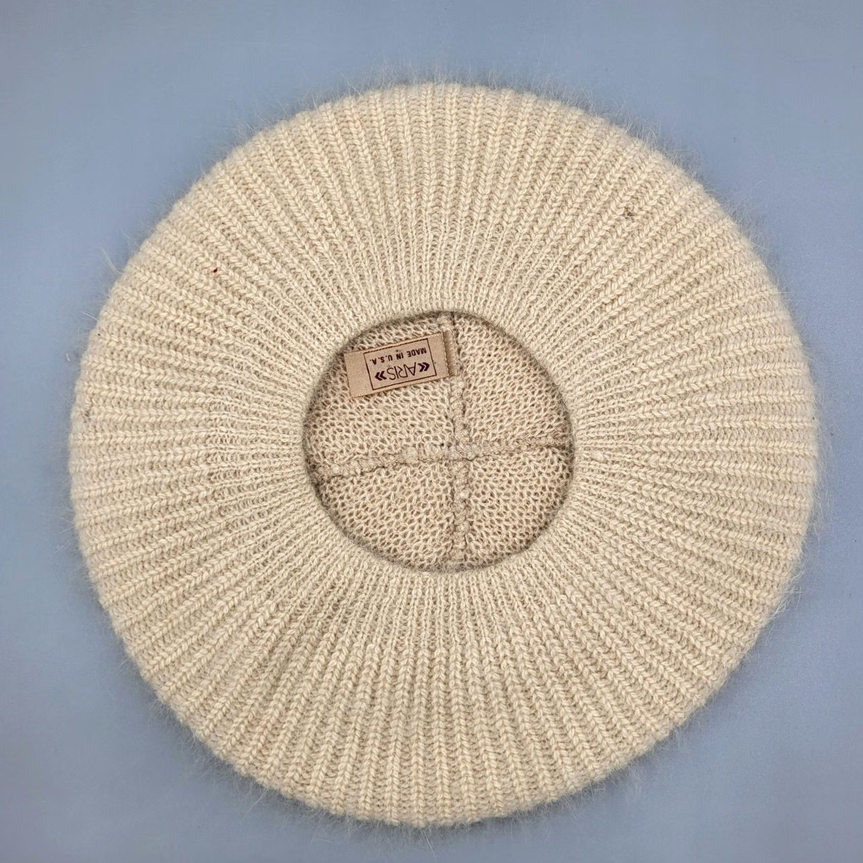 Vintage VINTAGE Aris Beret Hat Women One Size Beige Angora Knit Wool Blend Fuzzy Classic Retro Size ONE SIZE - 6 Thumbnail