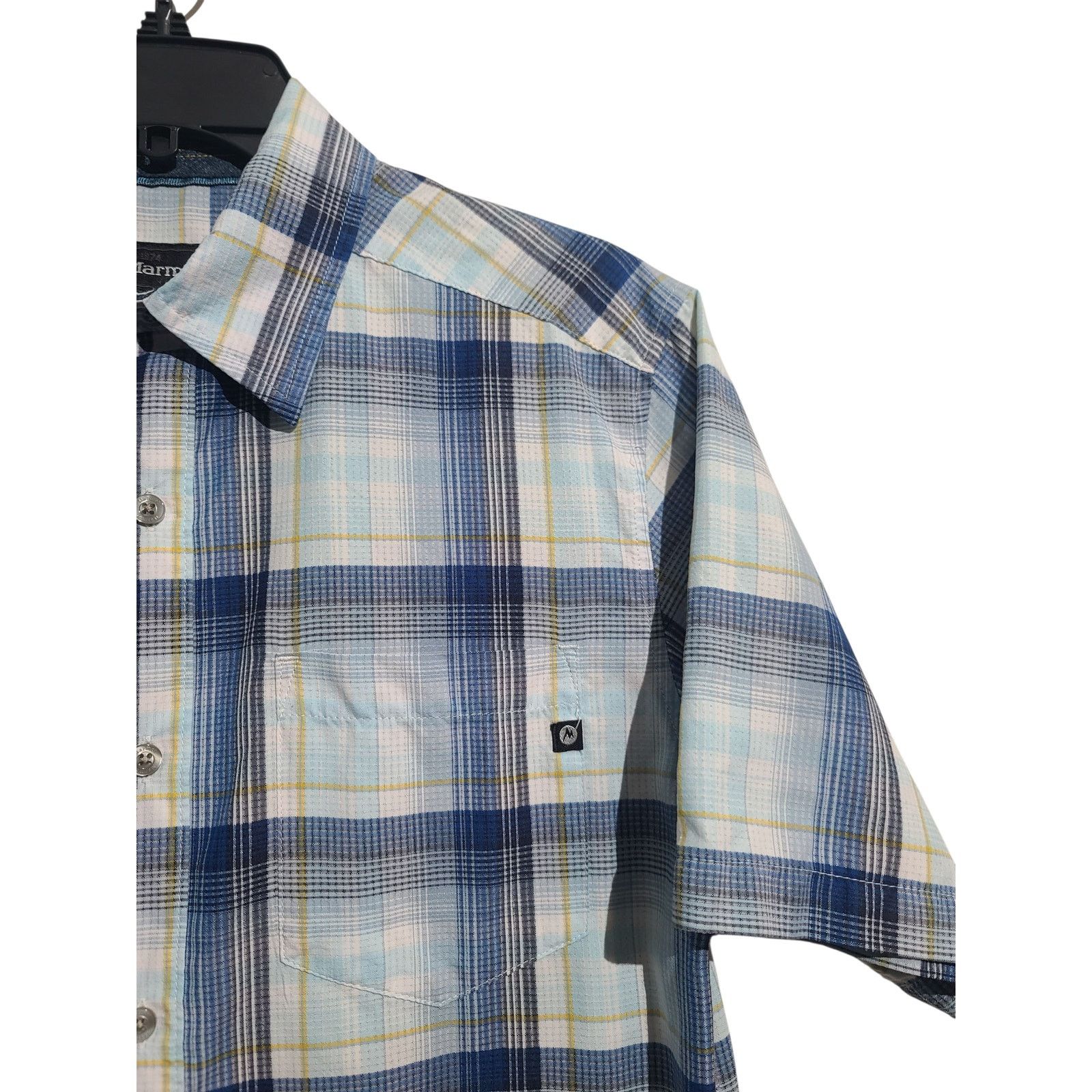 Marmot Marmot Blue Plaid Short Sleeve Button Shirt Size S Size US S / EU 44-46 / 1 - 3 Thumbnail