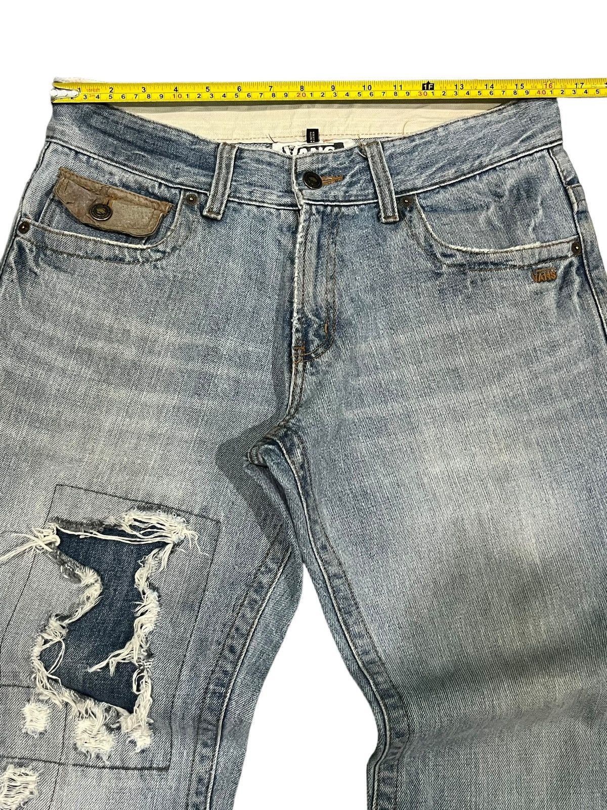 Vans × Vintage Vintage Y2K Vans Trashed Light Blue Classic Fit Jeans Size US 32 / EU 48 - 17 Thumbnail
