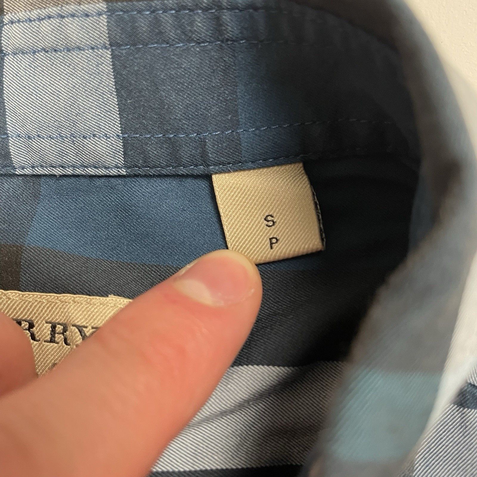 Burberry Burberry Shirt Nova Check Mens Small Blue S Size US S / EU 44-46 / 1 - 4 Thumbnail