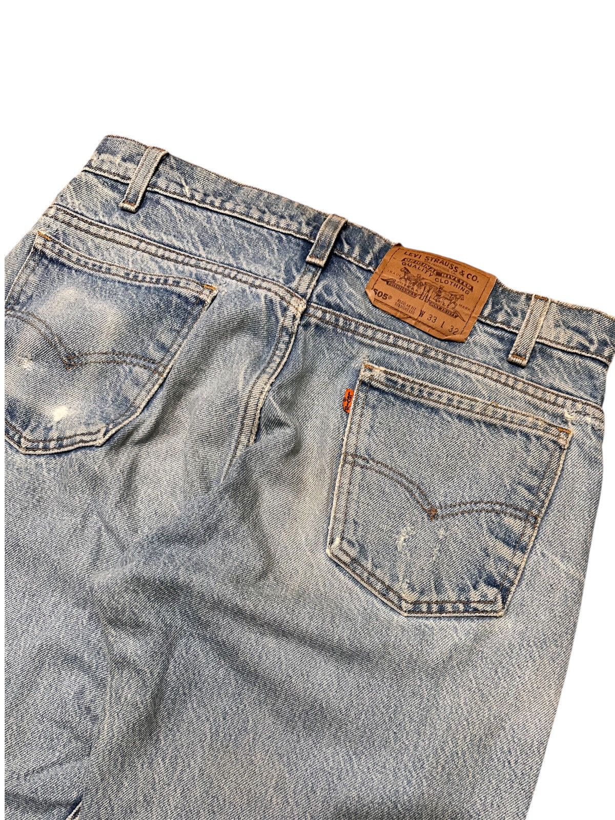 Levi's × Vintage Vintage Levis 505 Jeans Orange Tab Distress Denim Size US 32 / EU 48 - 5 Thumbnail