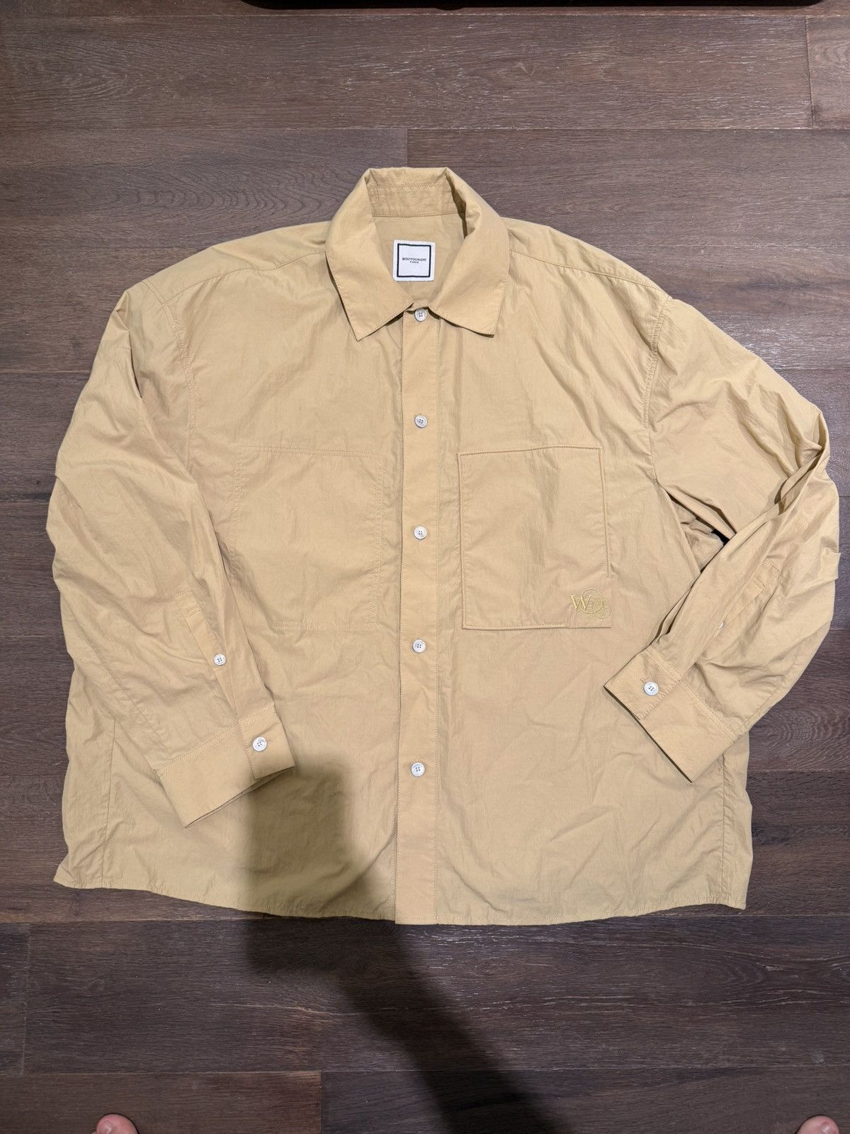Wooyoungmi Wooyoungmi Beige Nylon Shirt Size US L / EU 52-54 / 3 - 1 Thumbnail