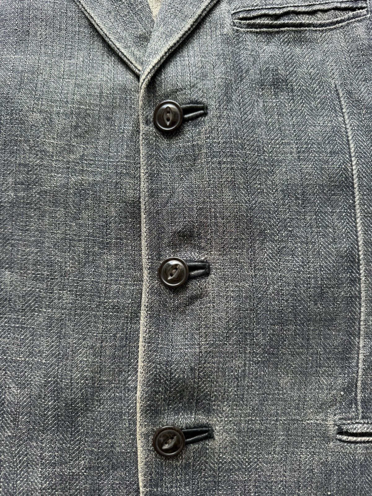 Yohji Yamamoto 90s AAR YOHJI YAMAMOTO Herringbone Twill Leather Finishing Size US M / EU 48-50 / 2 - 4 Thumbnail