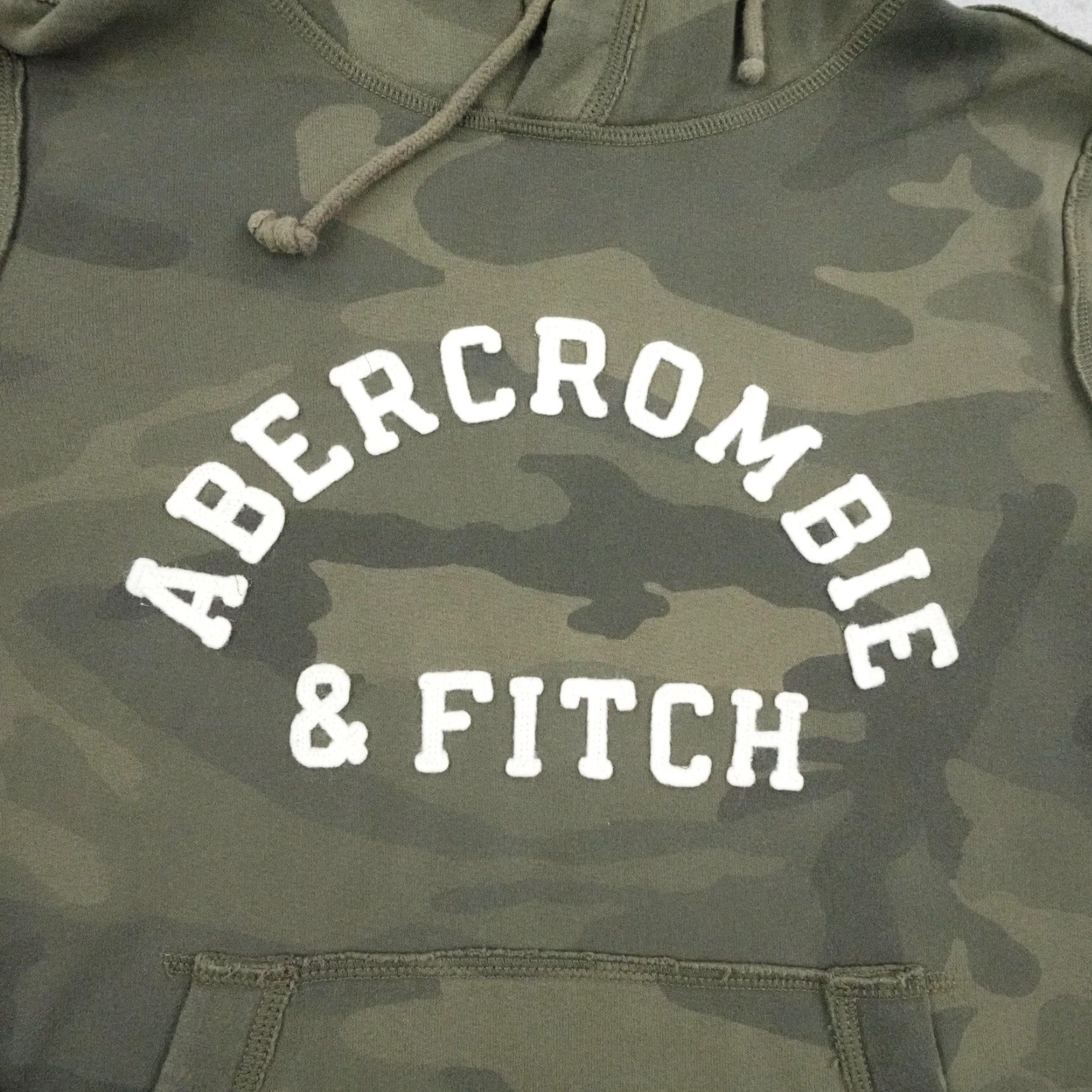 Abercrombie & Fitch VINTAGE Abercrombie & Fitch Hoodie Mens XS Green Camouflage Pullover Fleece Sweatshirt Y2K Size US XS / EU 42 / 0 - 2 Thumbnail