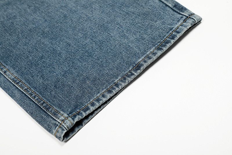 Vintage Retro heart-shaped embroidered curved jeans for men Size US 32 / EU 48 - 6 Thumbnail