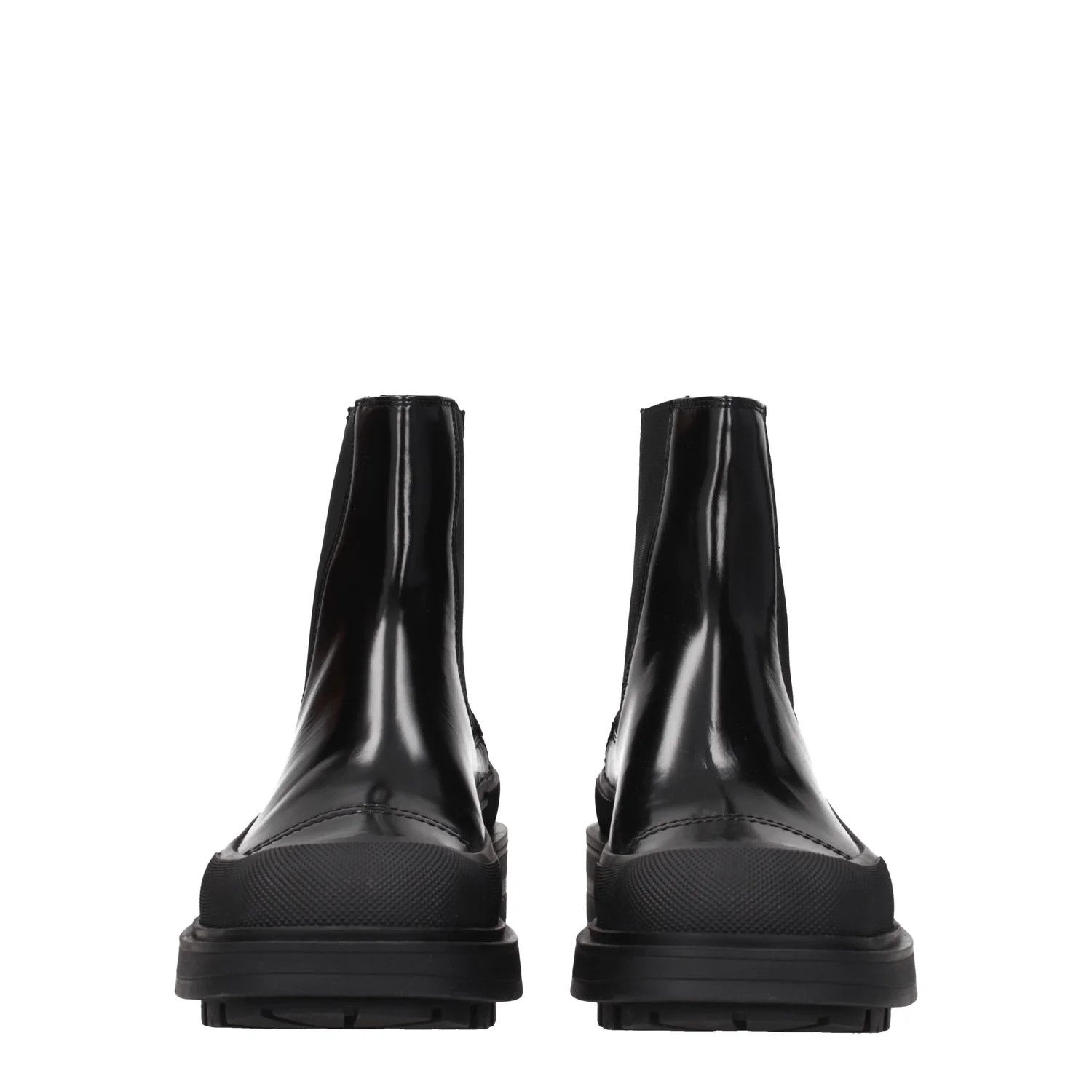 Alexander McQueen ob1o1e0225 Leather Ankle Boots in Black Size US 9.5 / EU 42-43 - 3 Thumbnail