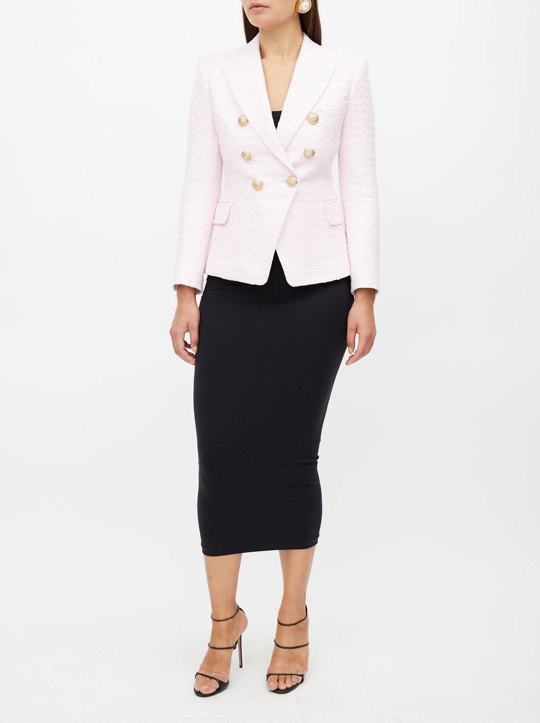 Balmain Balmain Pink Tweed Six Button Blazer Jacket EU40 Size M / US 6-8 / IT 42-44 - 4 Thumbnail