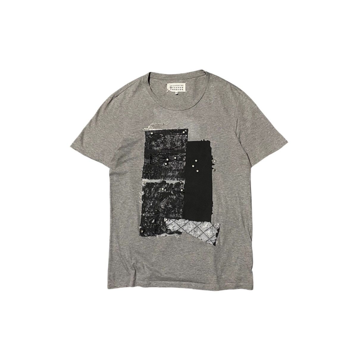 Maison Margiela MAISON MARGIELA ARTISANAL STUDDED PATCHWORK SS SHIRT Size US S / EU 44-46 / 1 - 1 Thumbnail