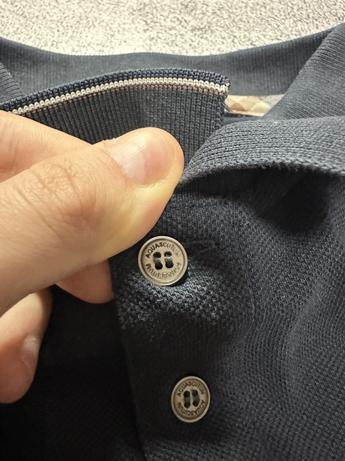 Aquascutum Vintage Aquascutum Longsleeve Black Logo Fit Size US L / EU 52-54 / 3 - 8 Thumbnail