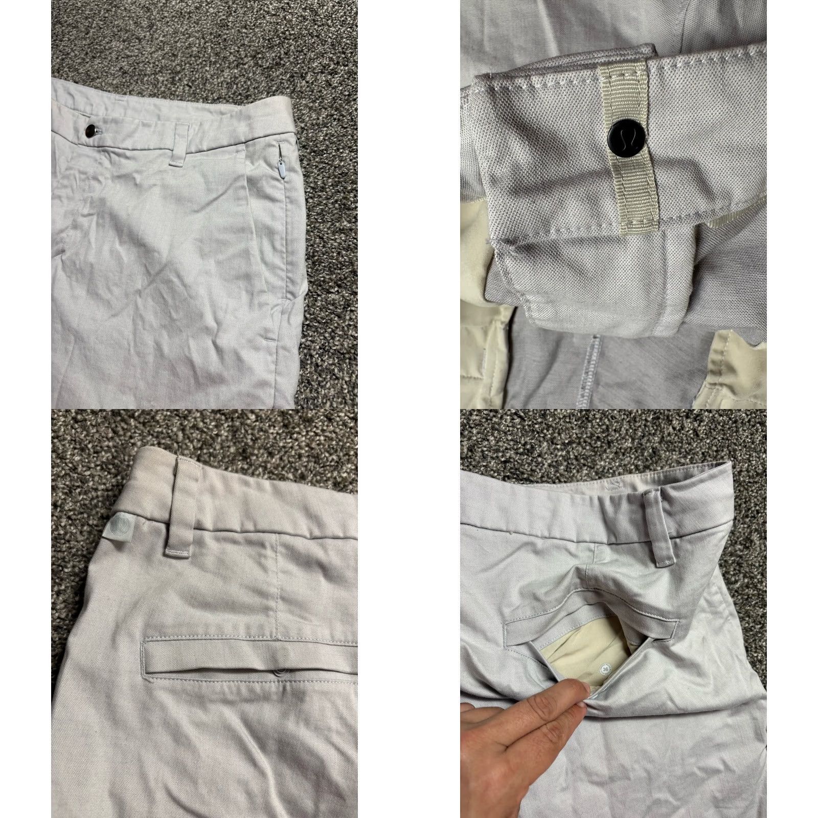 Lululemon Lululemon Commission Shorts Mens 36 Gray Chino Stretch Casual LM7AUES Size US 36 / EU 52 - 8 Thumbnail